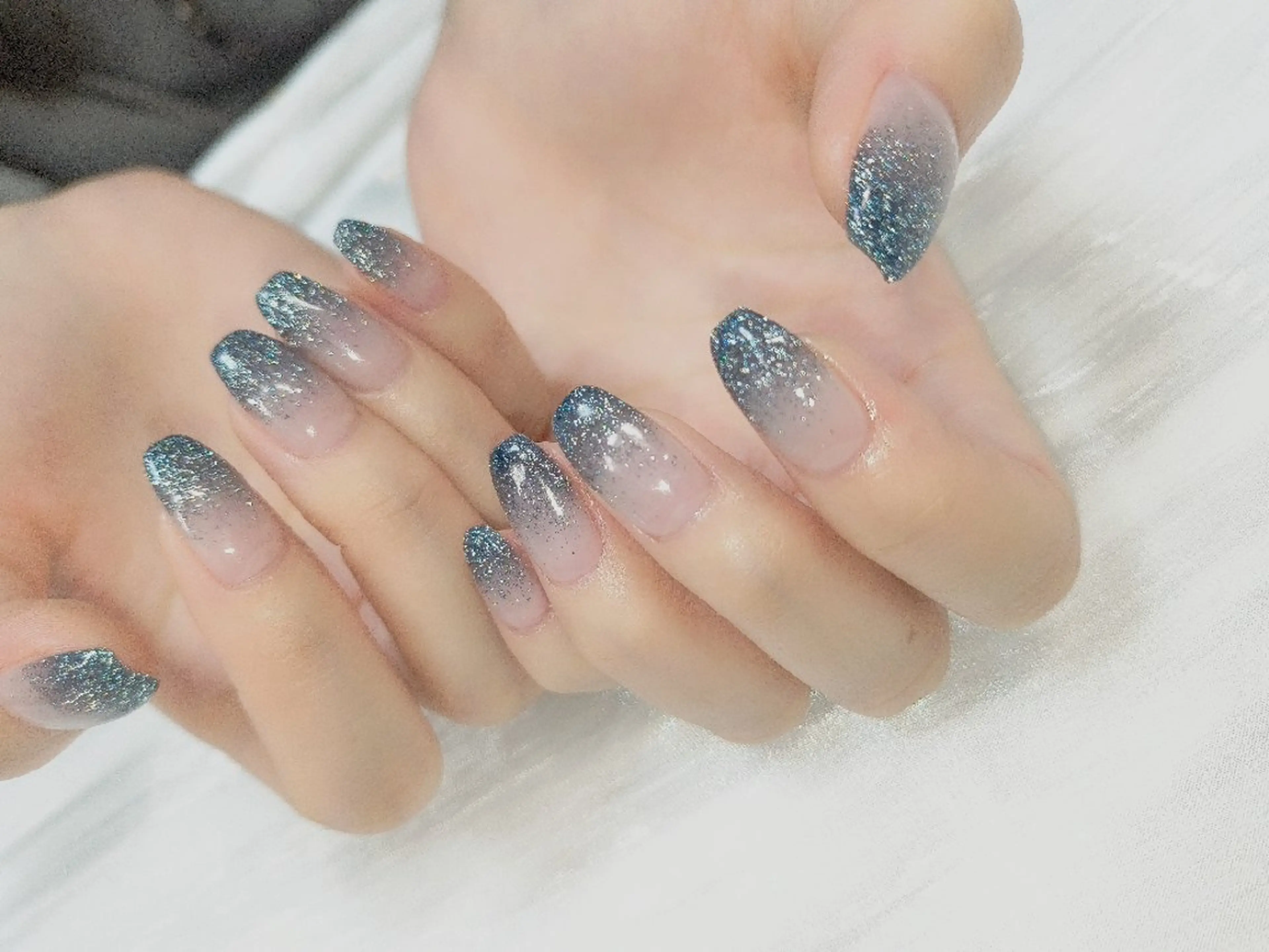 ネイル グラデーション ラメ(グリッター) ラメグラデーション ハンドネイル 林 ✨syousyouのネイルデザイン