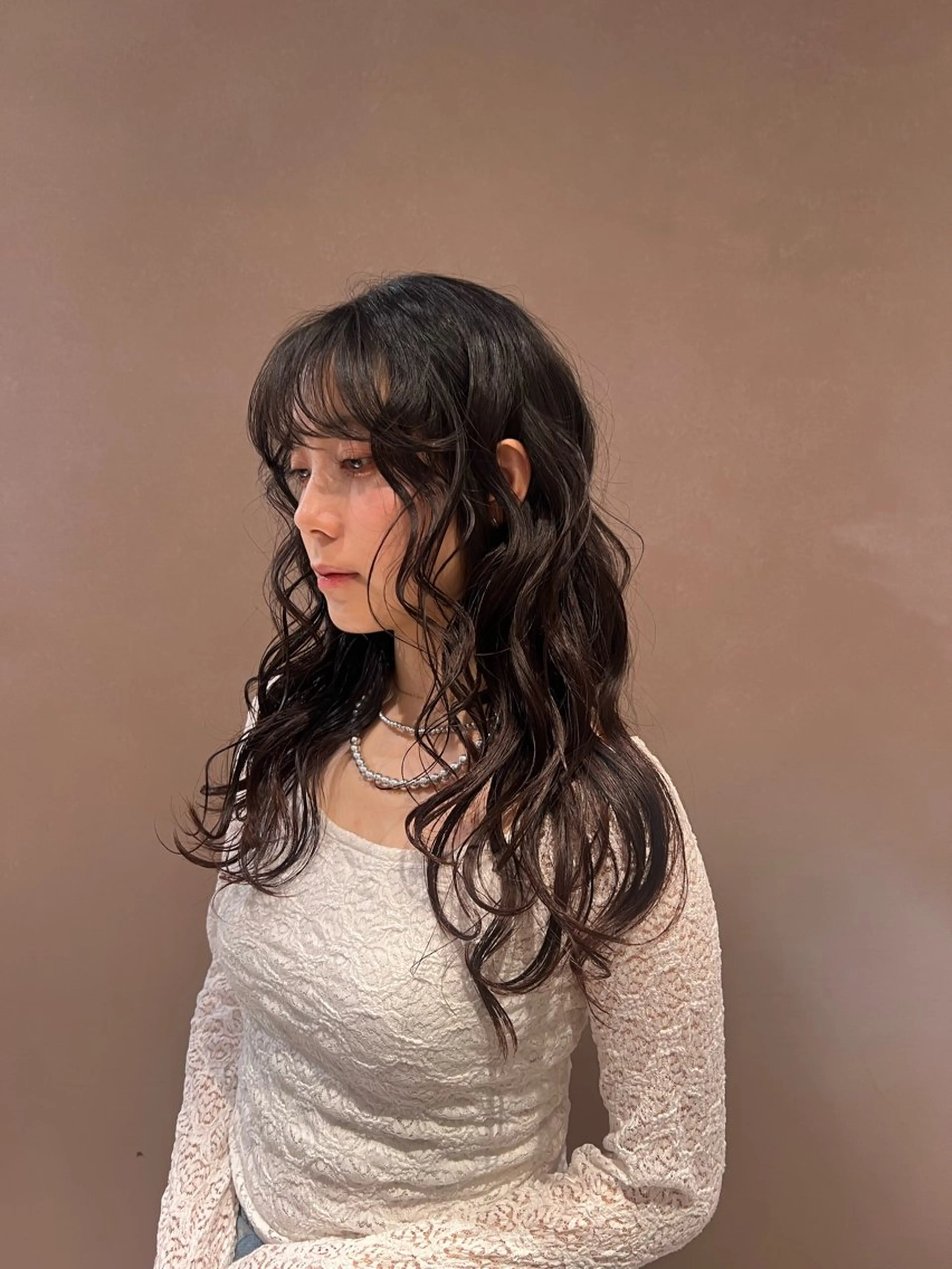 ロング チョコレートブラウン ヘアカラー Unami _koharuのヘアスタイル