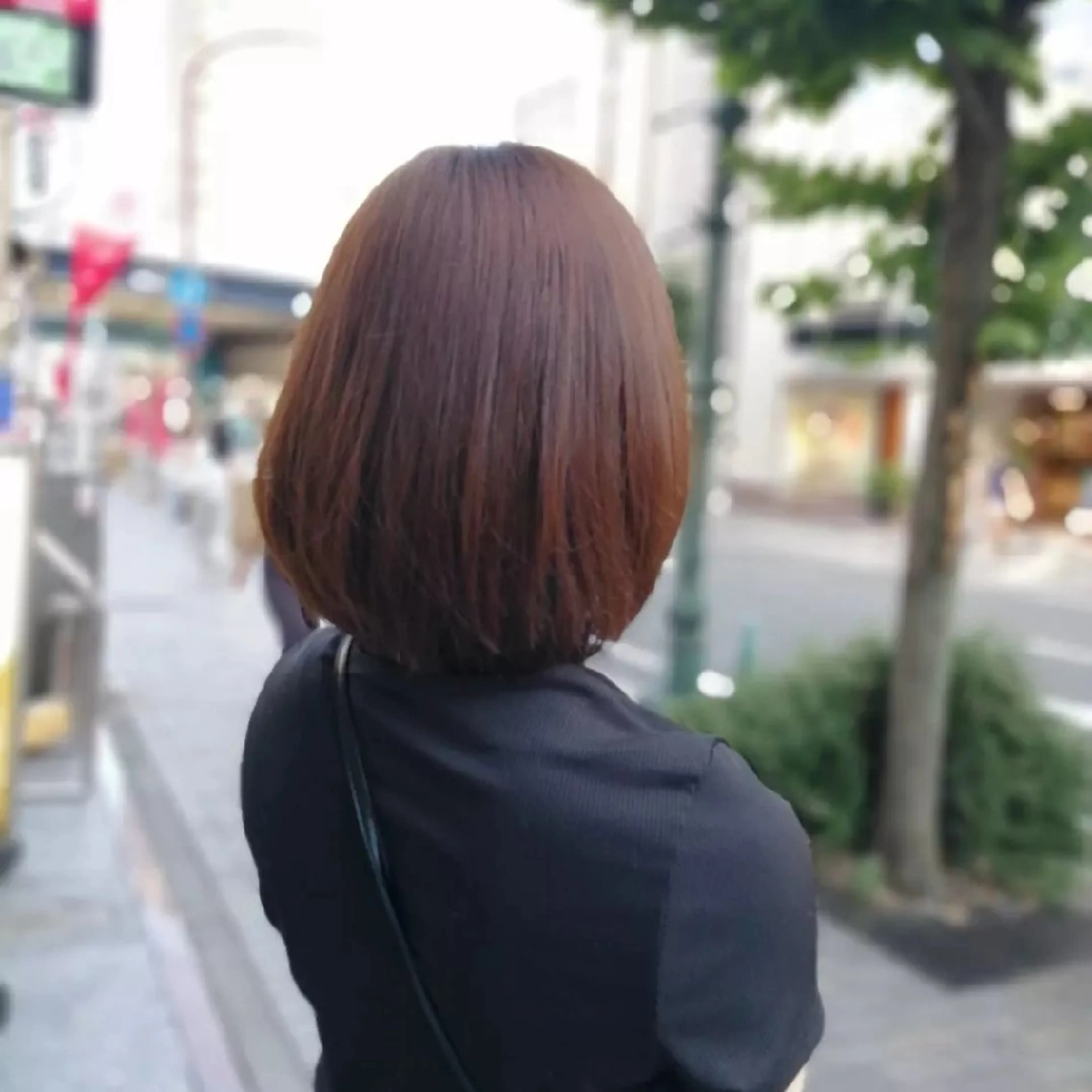 ミディアム カラー ブラウンカラー 福永 ちひろのヘアスタイル