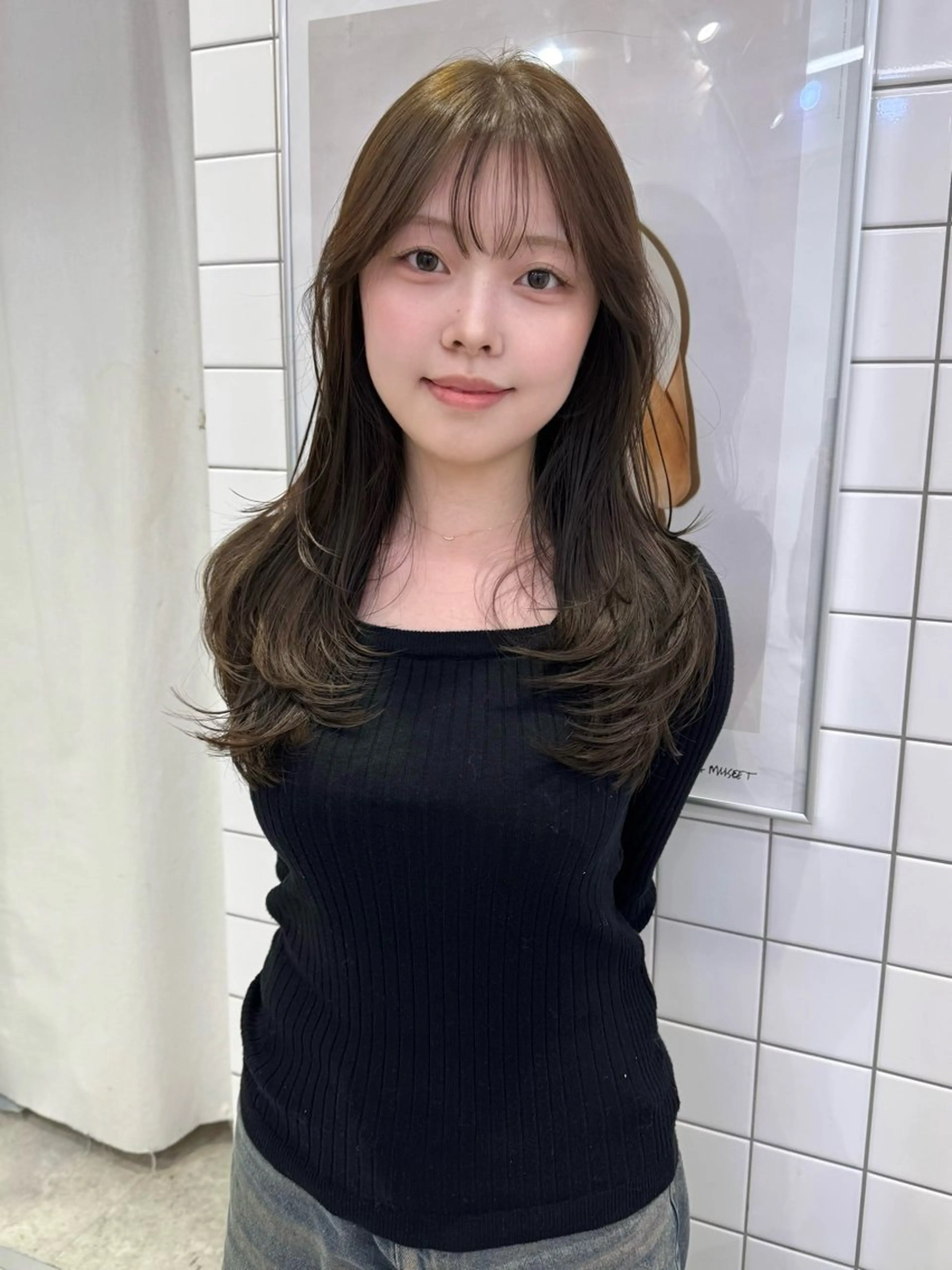 ロング カラー カット ヘアカラー shiro.kobe 森彩華のヘアスタイル