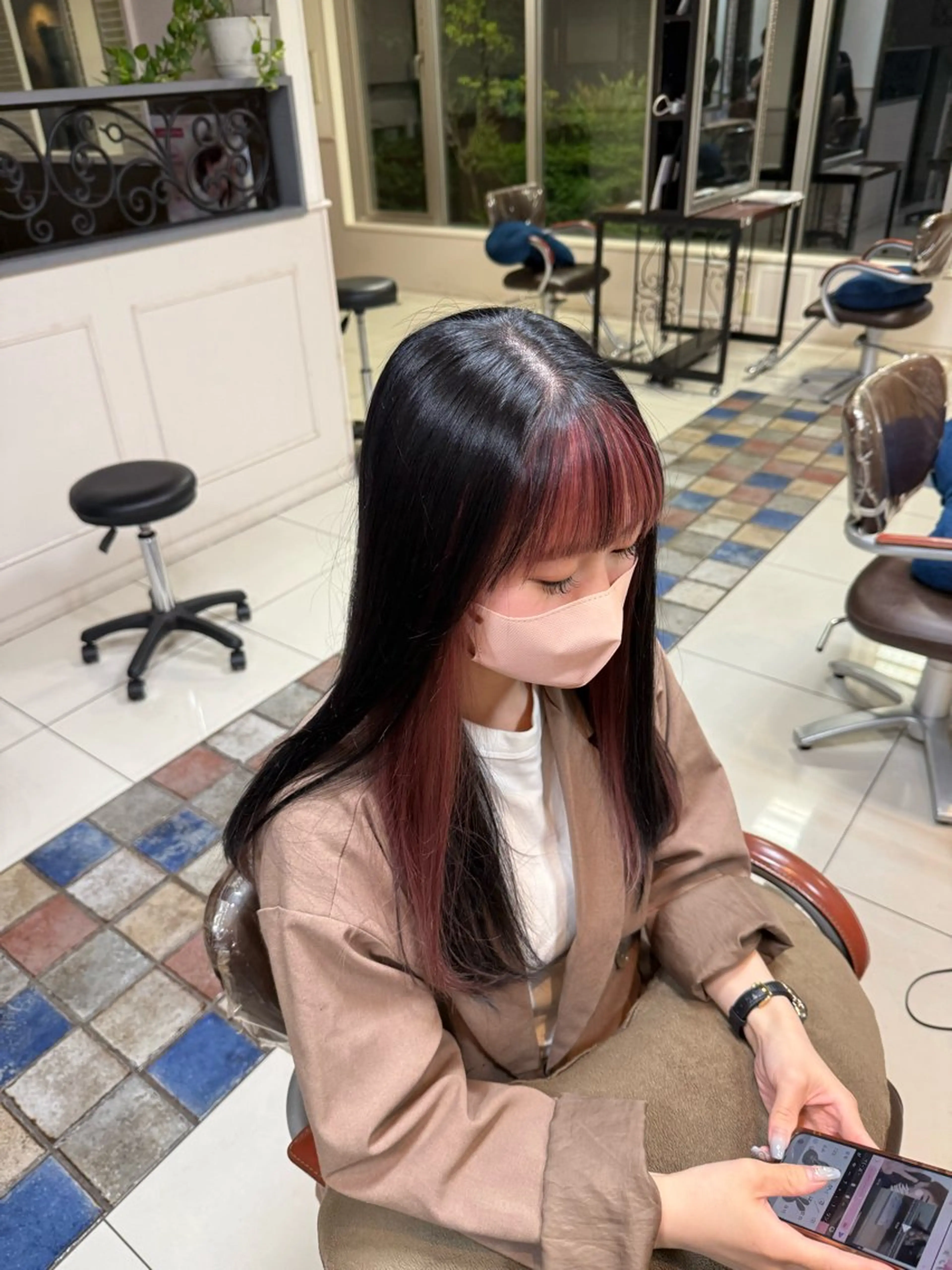 ロング カラー ピンクカラー hana 🌷´-のヘアスタイル