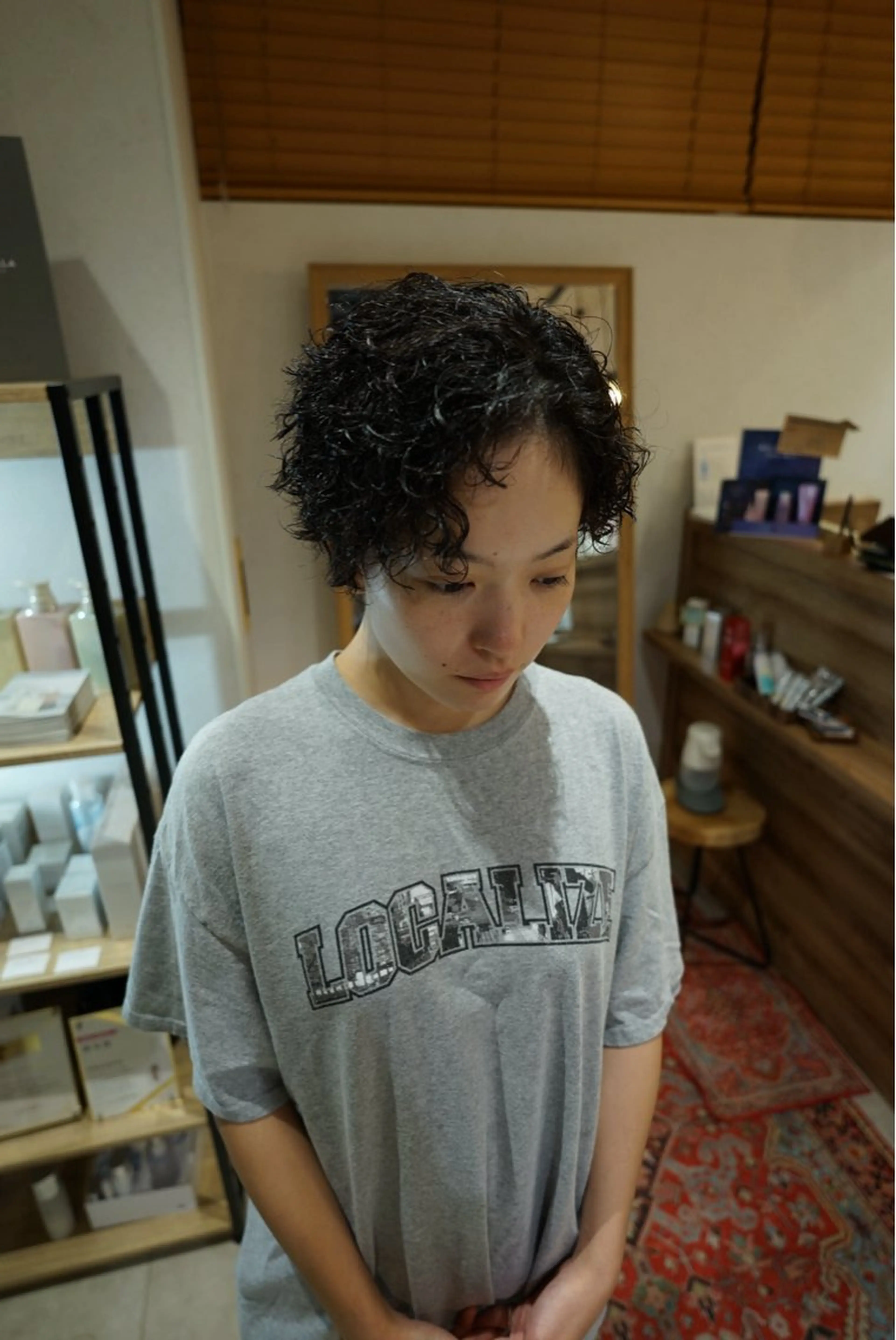 ショート パーマ ショートヘア 産休中です 艶カラー♡オカのヘアスタイル