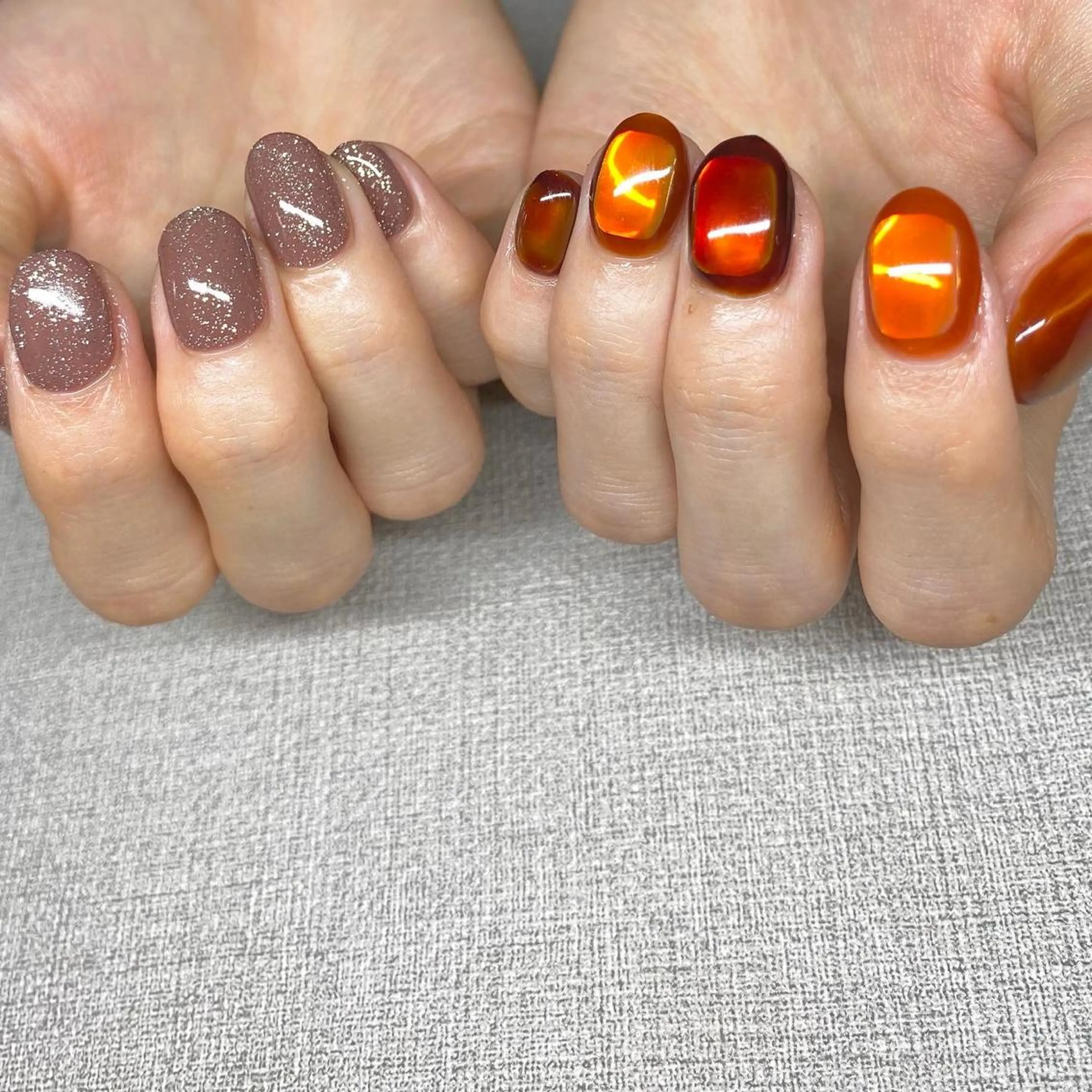 ネイル アートネイル ニュアンスネイル 冬ネイル ハンドネイル 山田 貴子のネイルデザイン