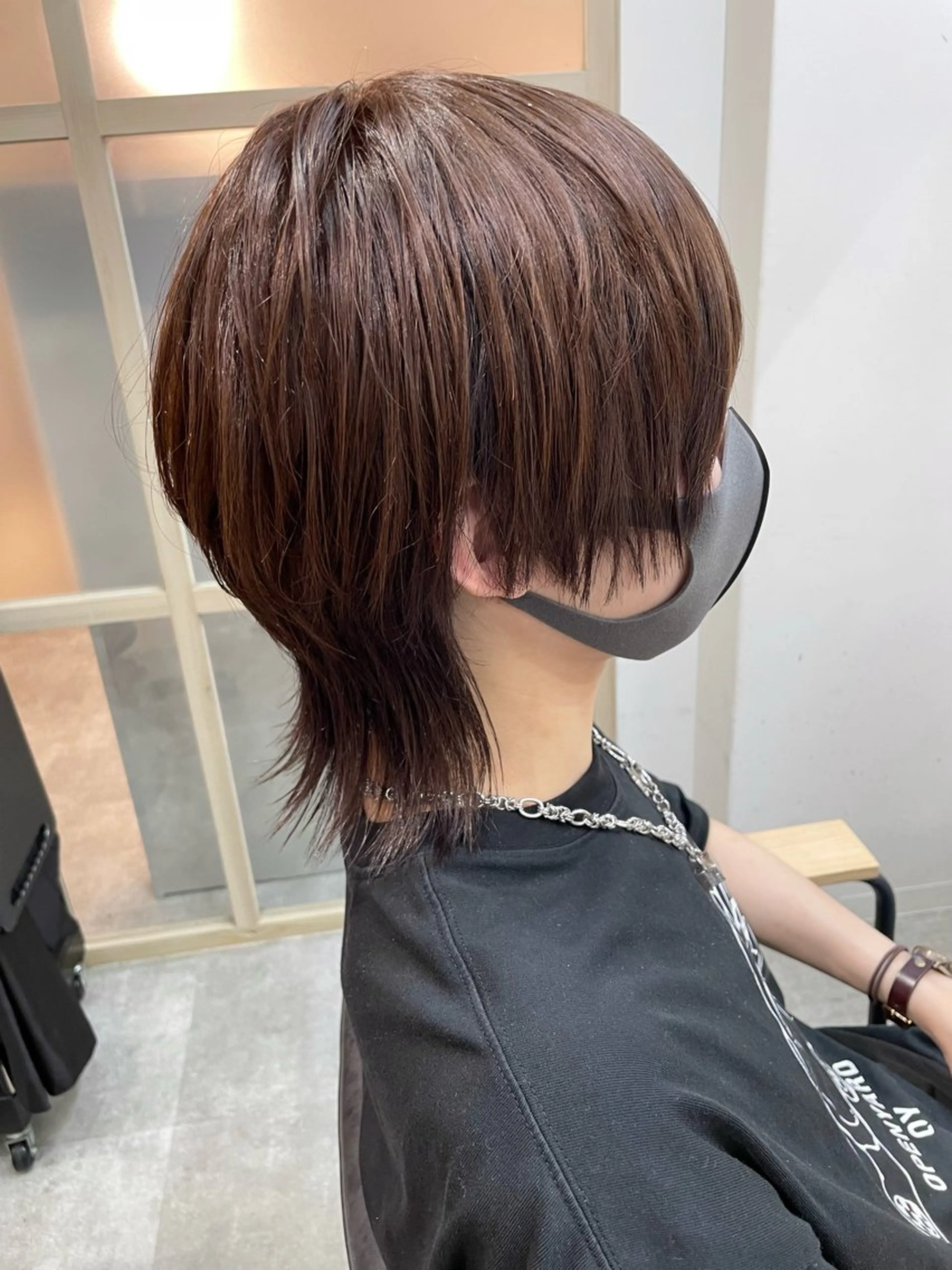 ミディアム カラー メンズ ☁️ケアブリーチ￤ ウルフ￤Shioriのヘアスタイル
