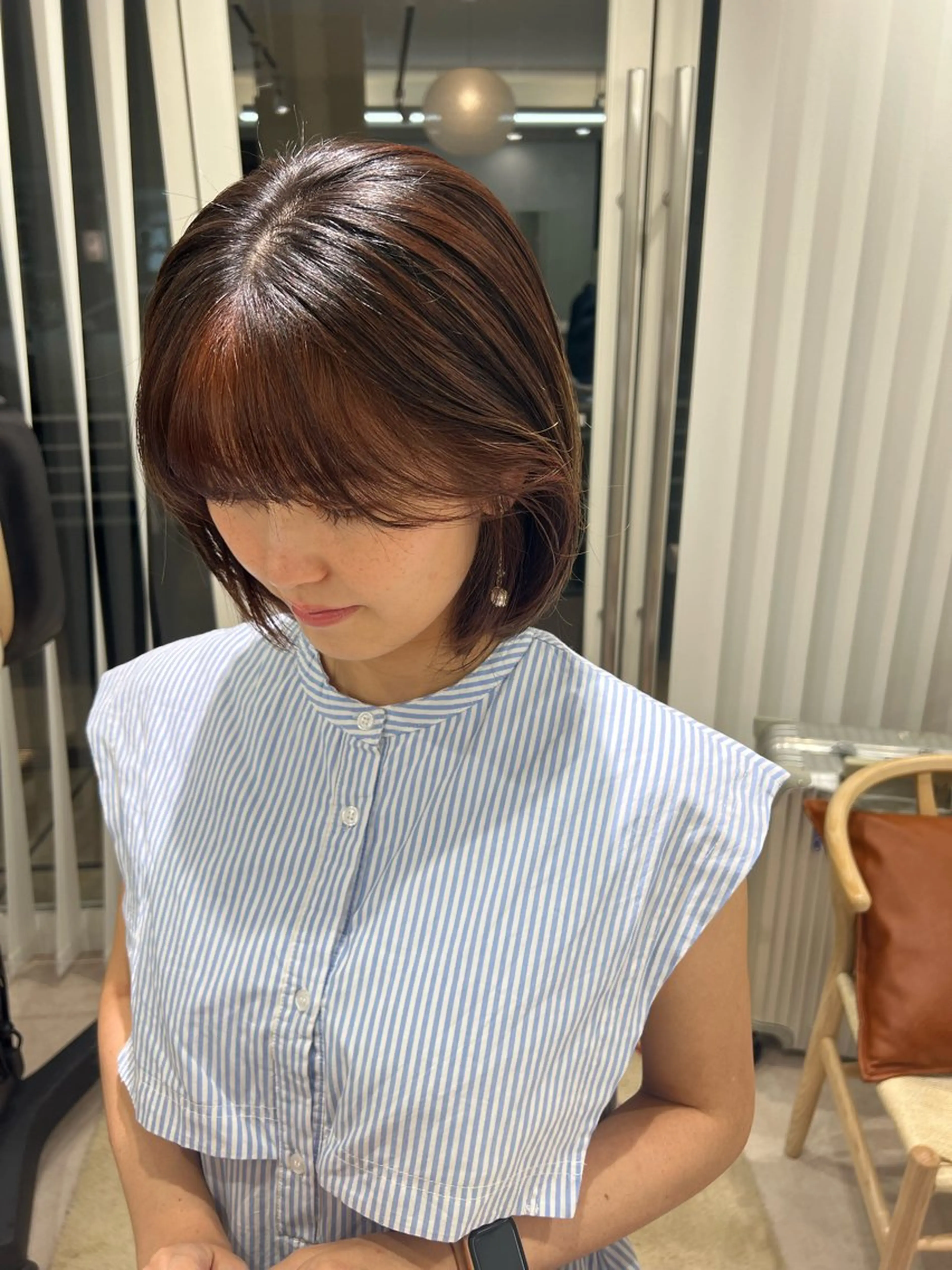 ショート カラー ブリーチ ブリーチなしカラー オレンジ 透明感/ベージュ /kazui🐈のヘアスタイル