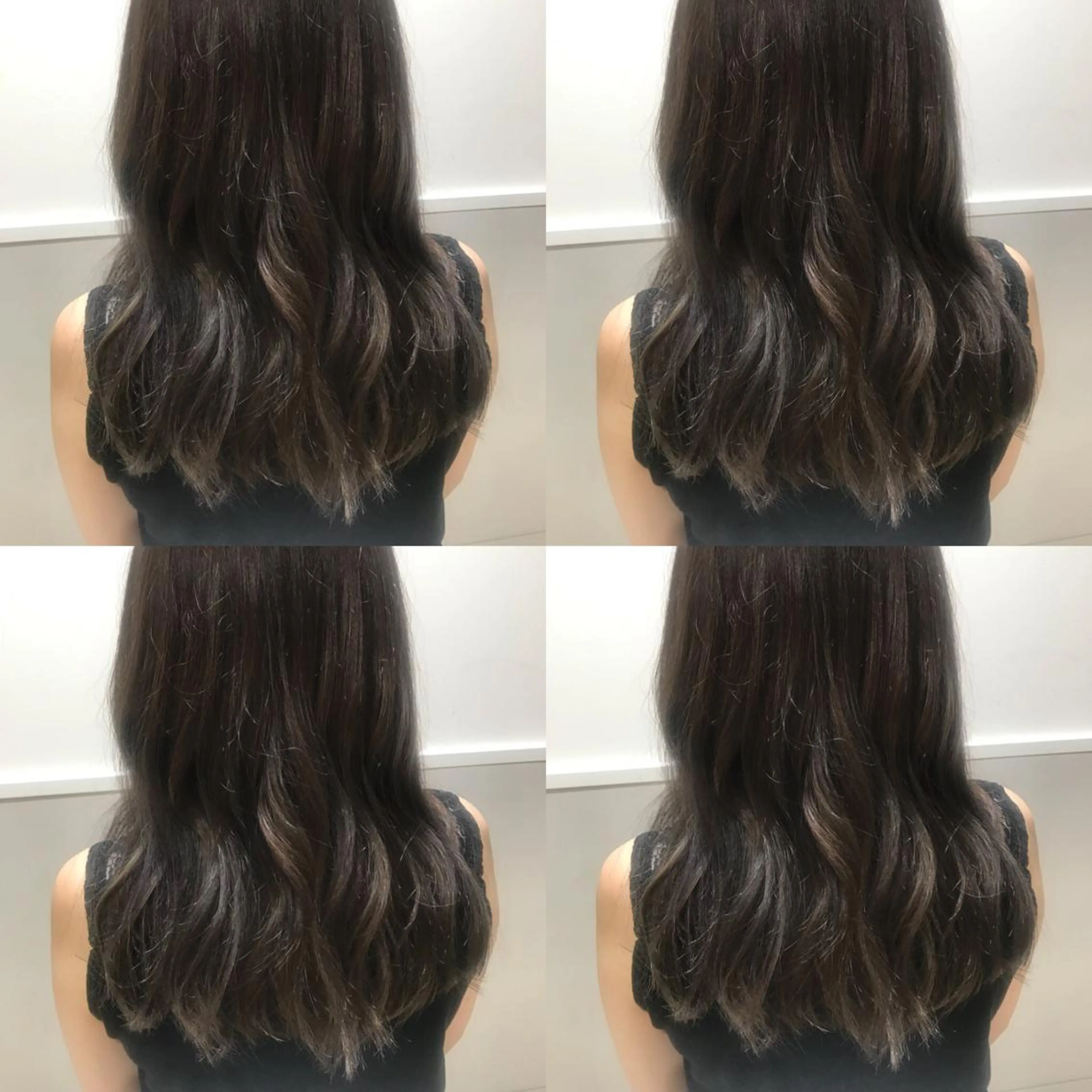 セミロング カラー 小栗 麻衣のヘアスタイル