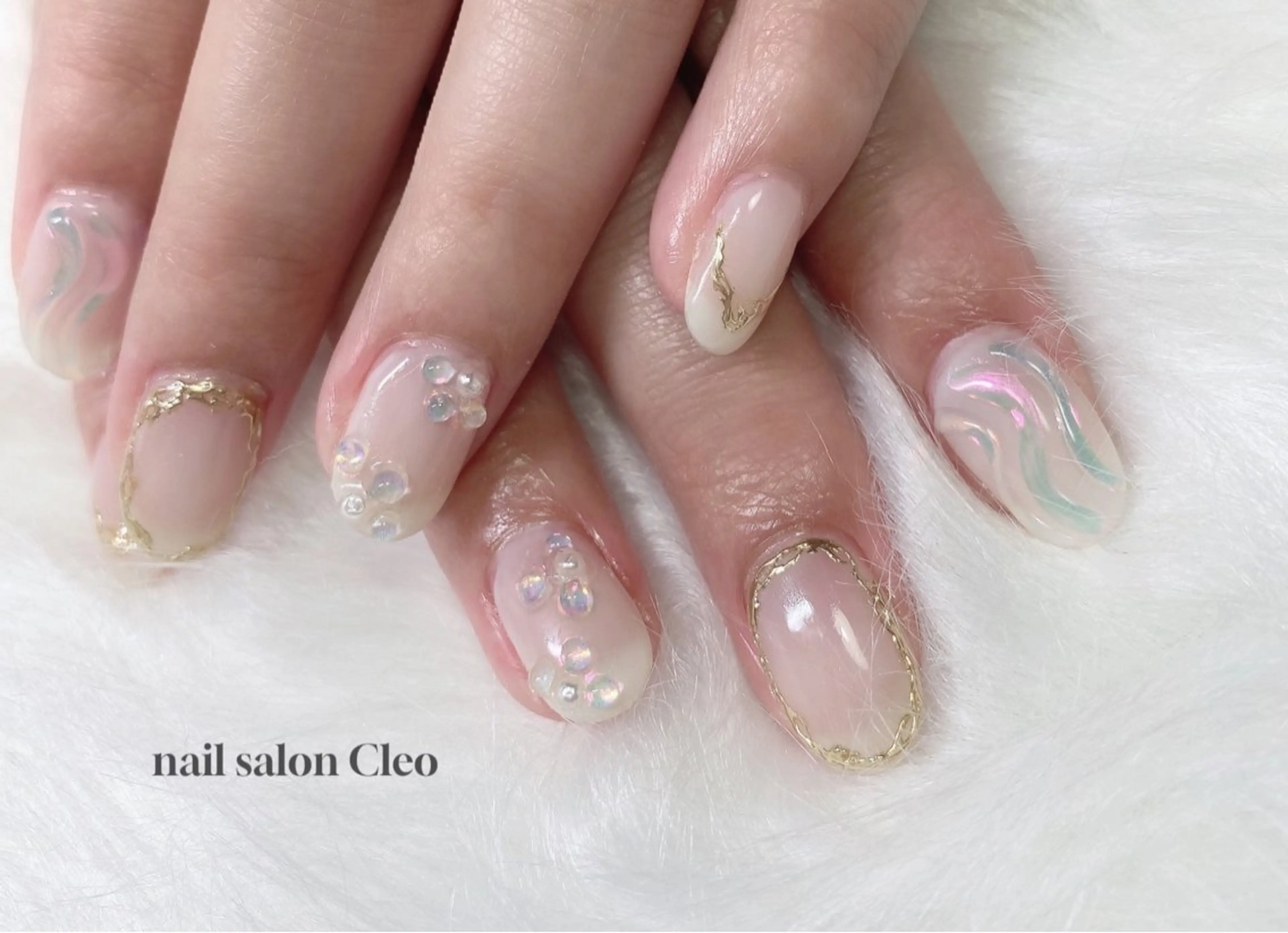 ネイル 成人式 ジェルネイル Cleo クレオのネイルデザイン
