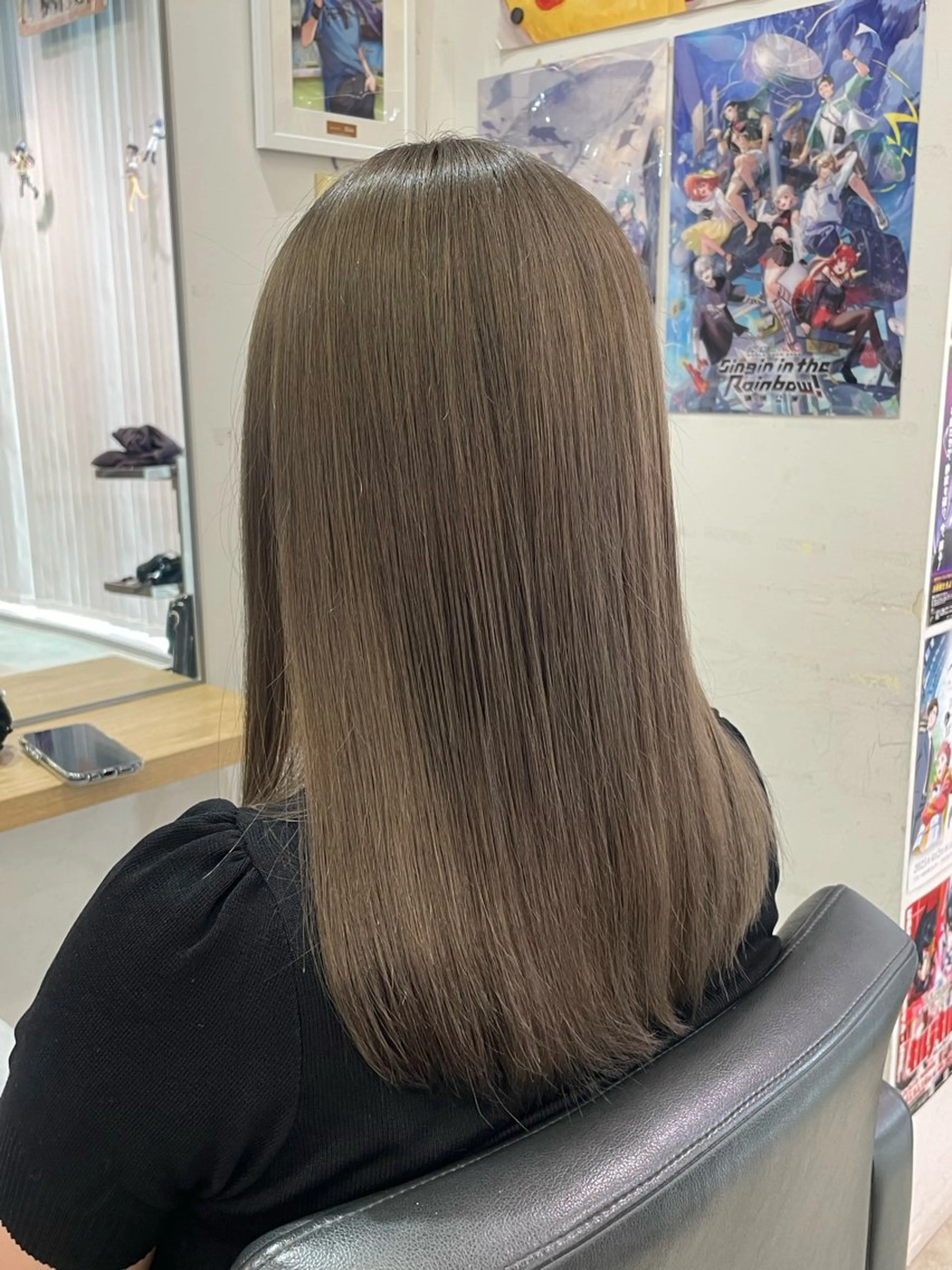 セミロング カラー ブリーチ ブラウンカラー 💖推しカラー💖 オタク美容師✂ゆづきのヘアスタイル