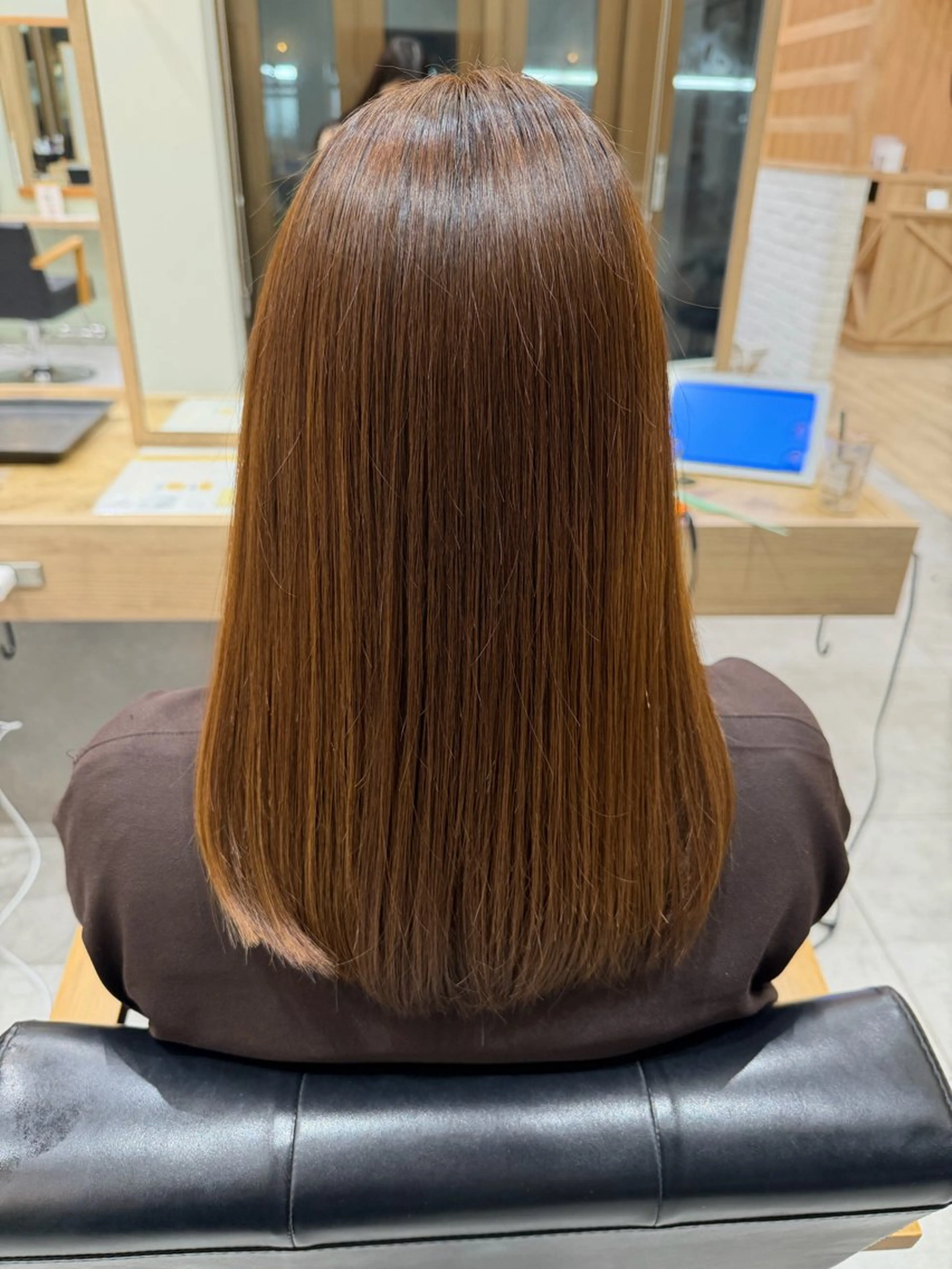 ミディアム 縮毛矯正 ICHIRI" 艶カラー/縮毛矯正のヘアスタイル