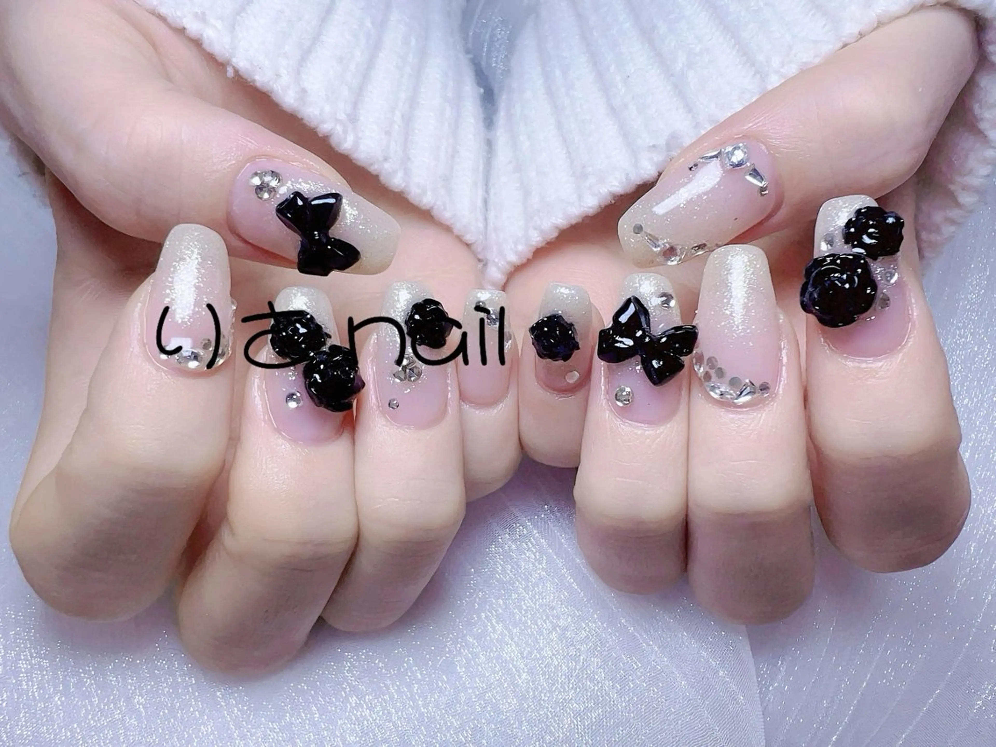 ネイル アートネイル べっ甲ネイル チークネイル 長さ出し フットネイル ハンドネイル リ サのネイルデザイン