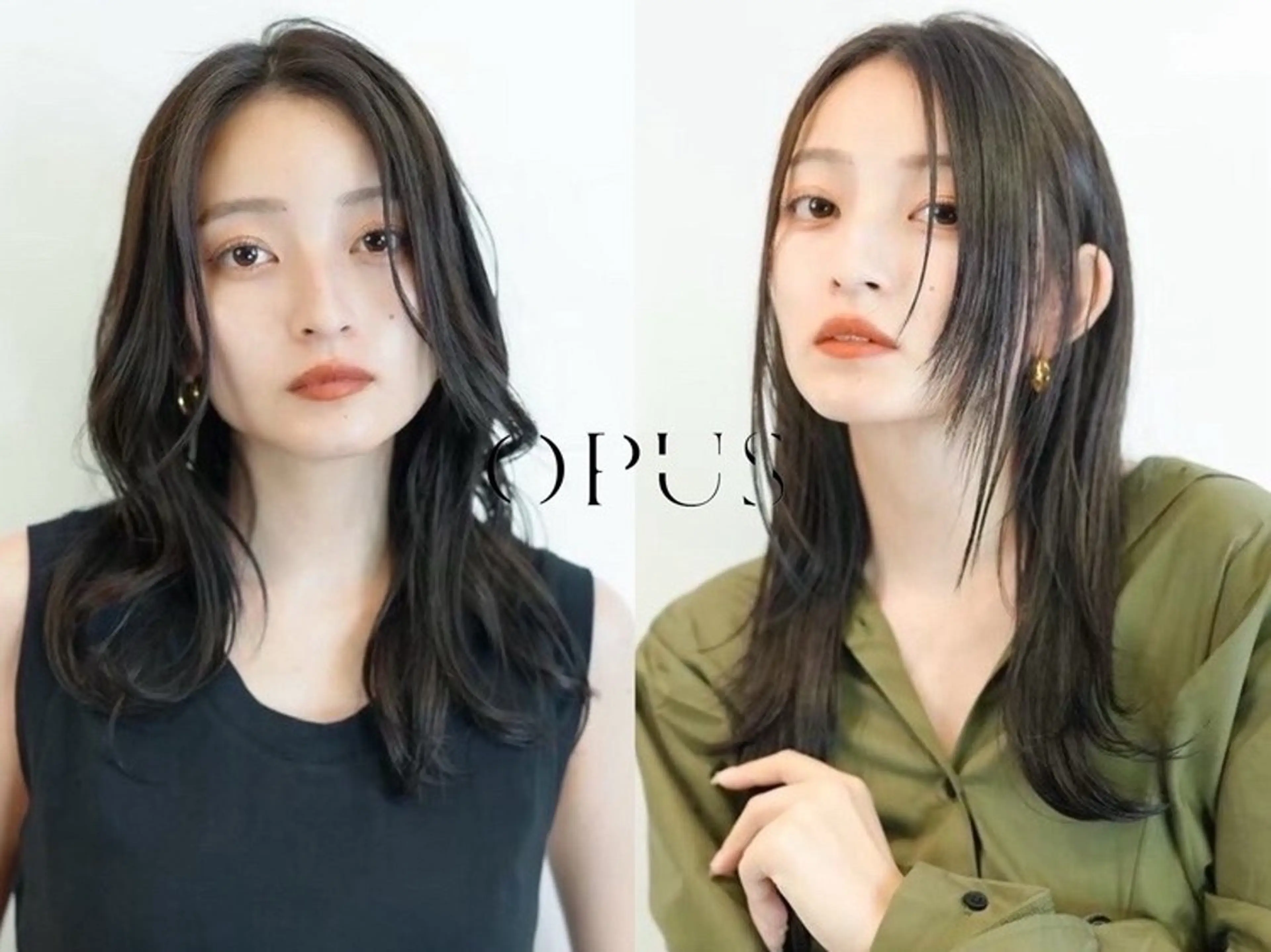 ロング カラー カット ヘアカラー OPUSダブルカラー ケアブリーチのヘアスタイル