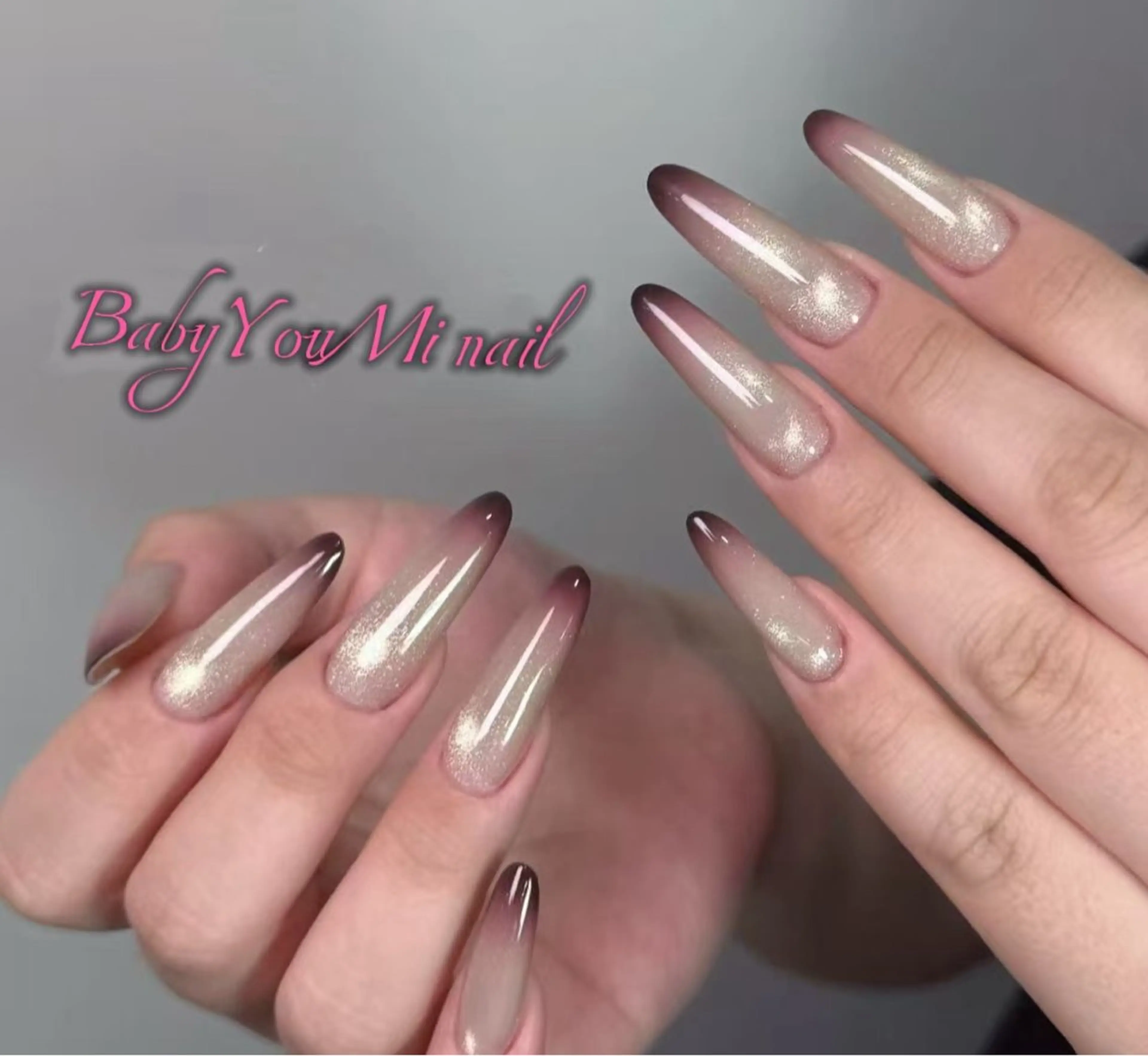 ネイル オーロラネイル フラワーネイル フットネイル フレンチネイル ジェルネイル ハンドネイル ハンドケア BabyYouMi nailのネイルデザイン