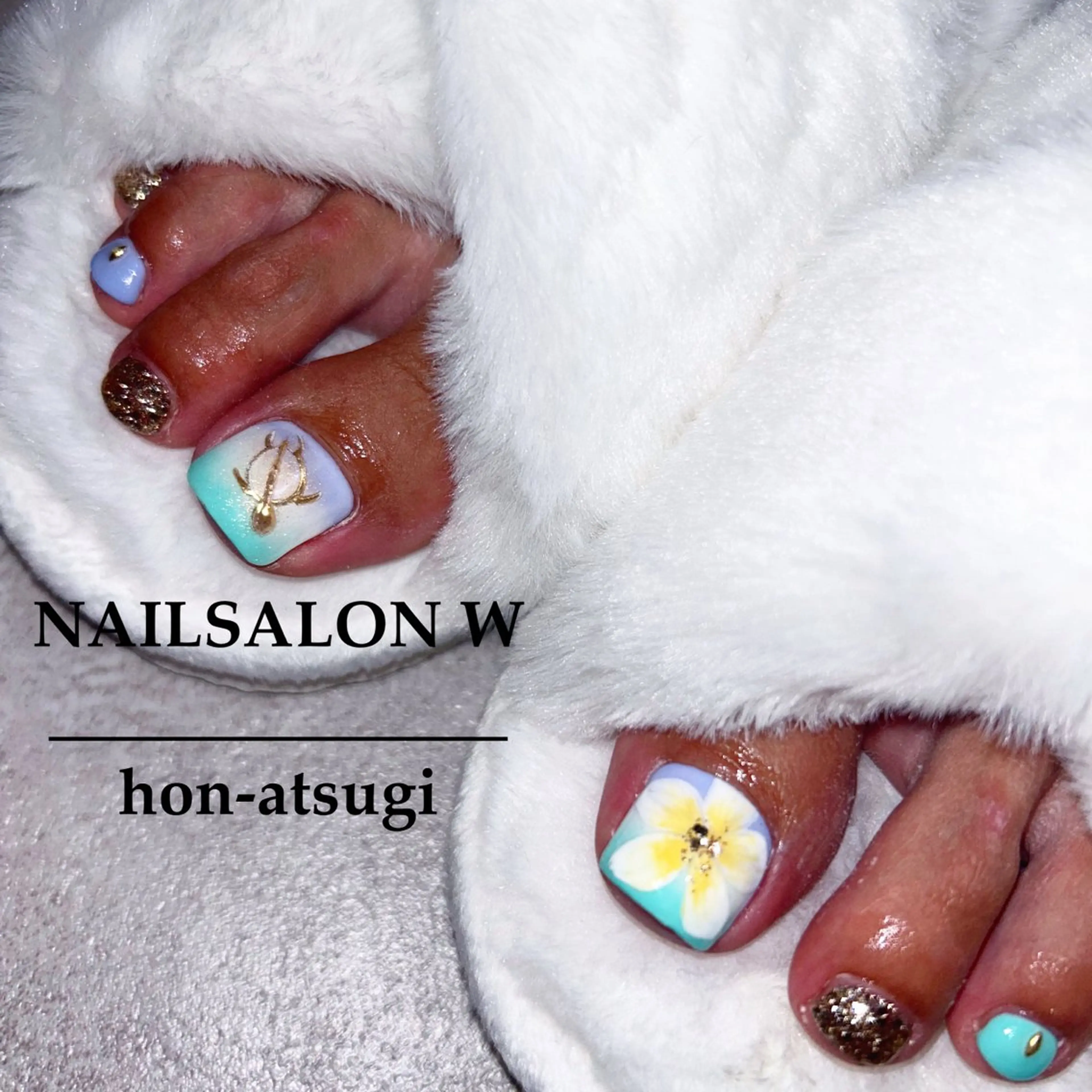 ショート ハンドネイル ネイルサロン ダブルのネイルデザイン