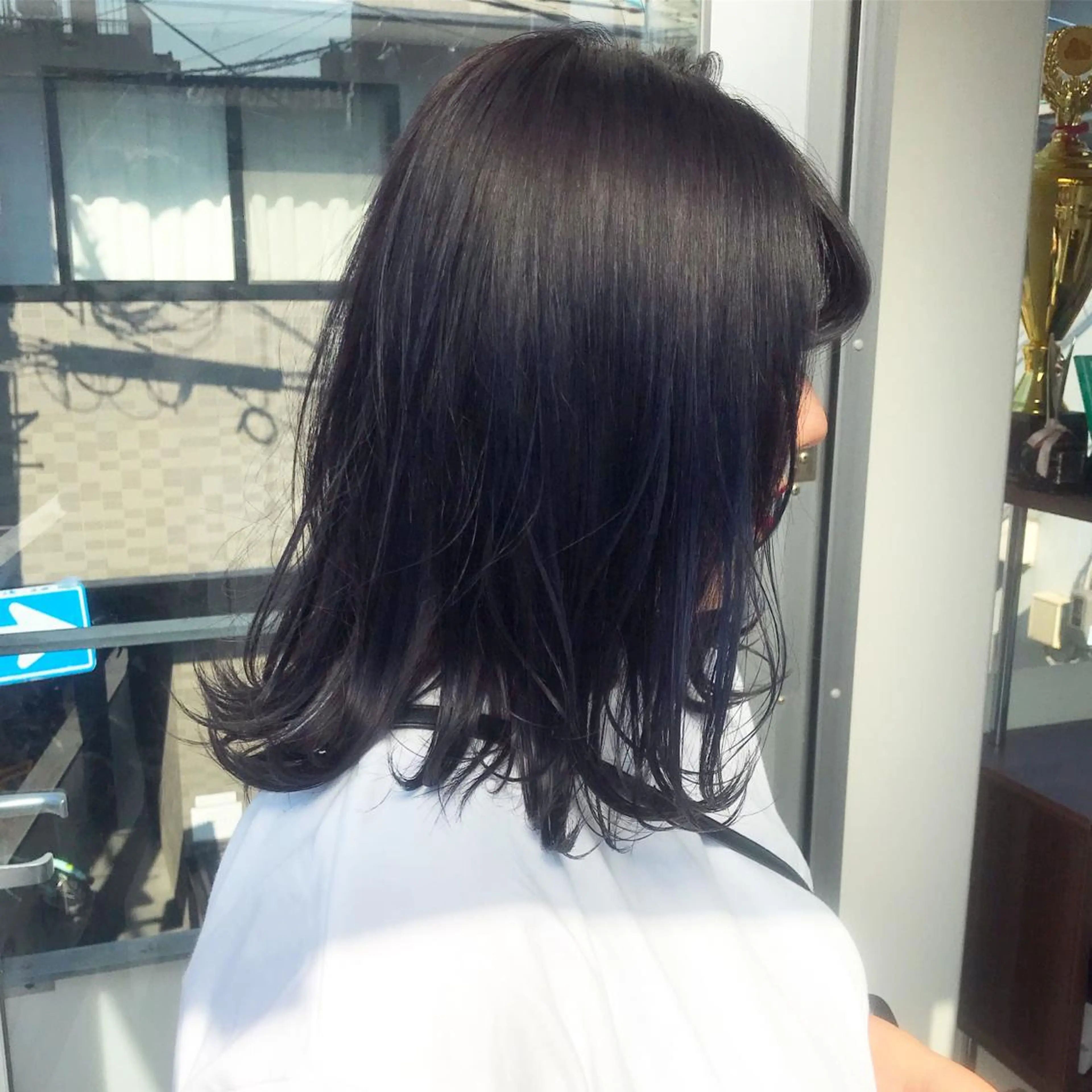 ミディアム カラー ディープラベンダー ダブルカラー ラベンダーカラー ショート✨美髪矯正✨ wasaiのヘアスタイル