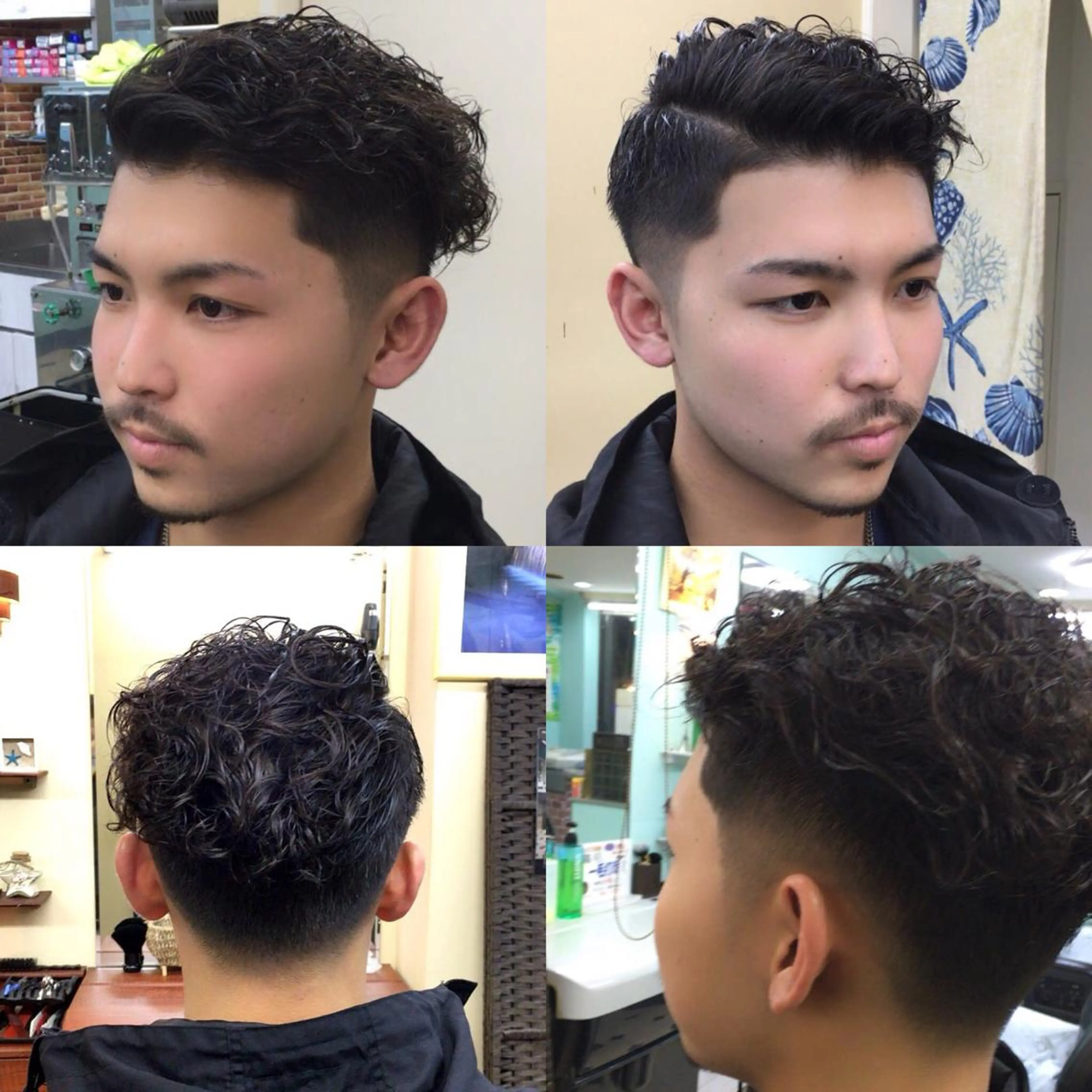 ショート パーマ メンズ フェードカット メンズパーマ Kenny ケニーのヘアスタイル