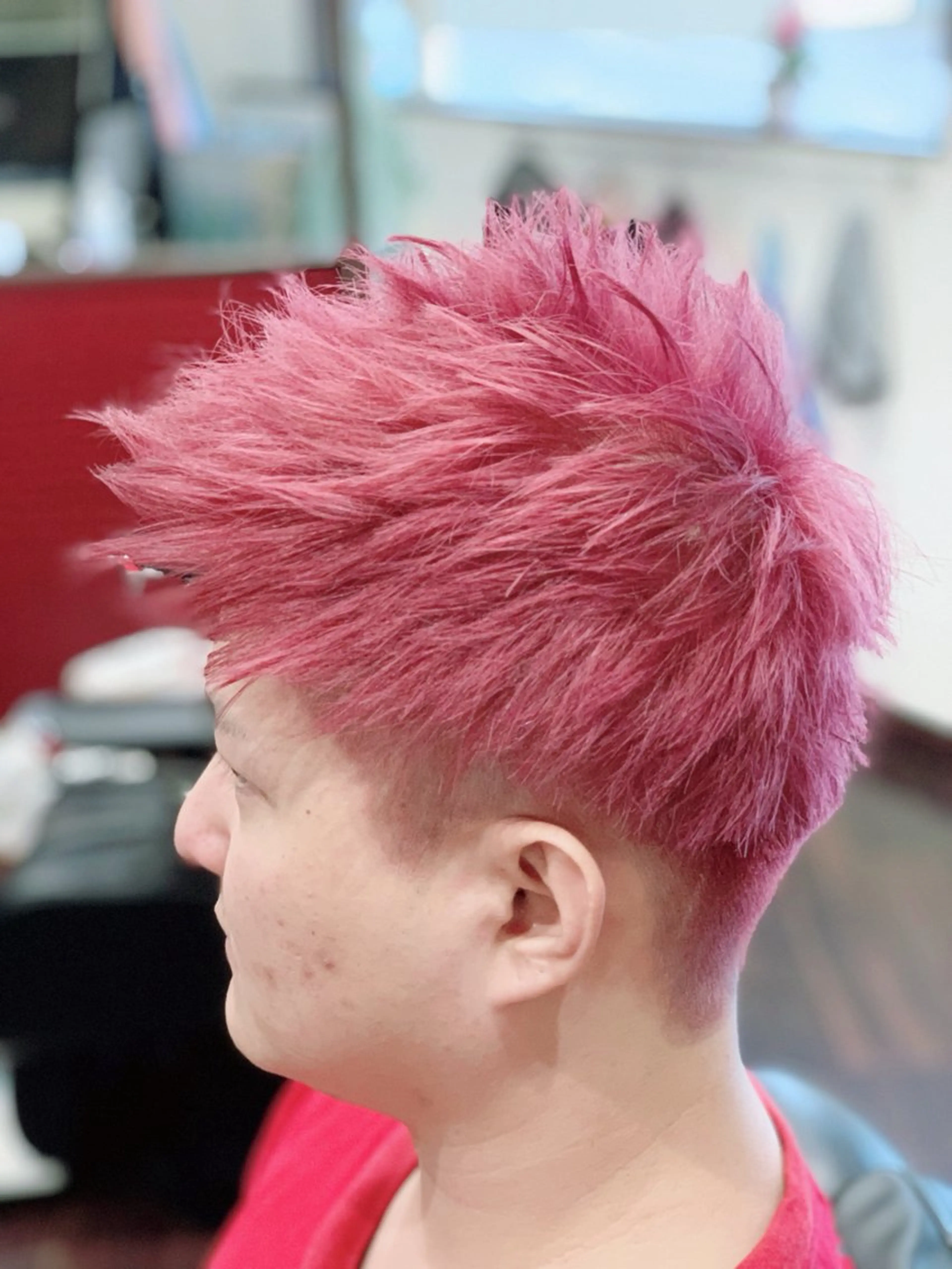 ショート カラー メンズ メンズブリーチ ブリーチ ピンクカラー 早川 太貴のヘアスタイル