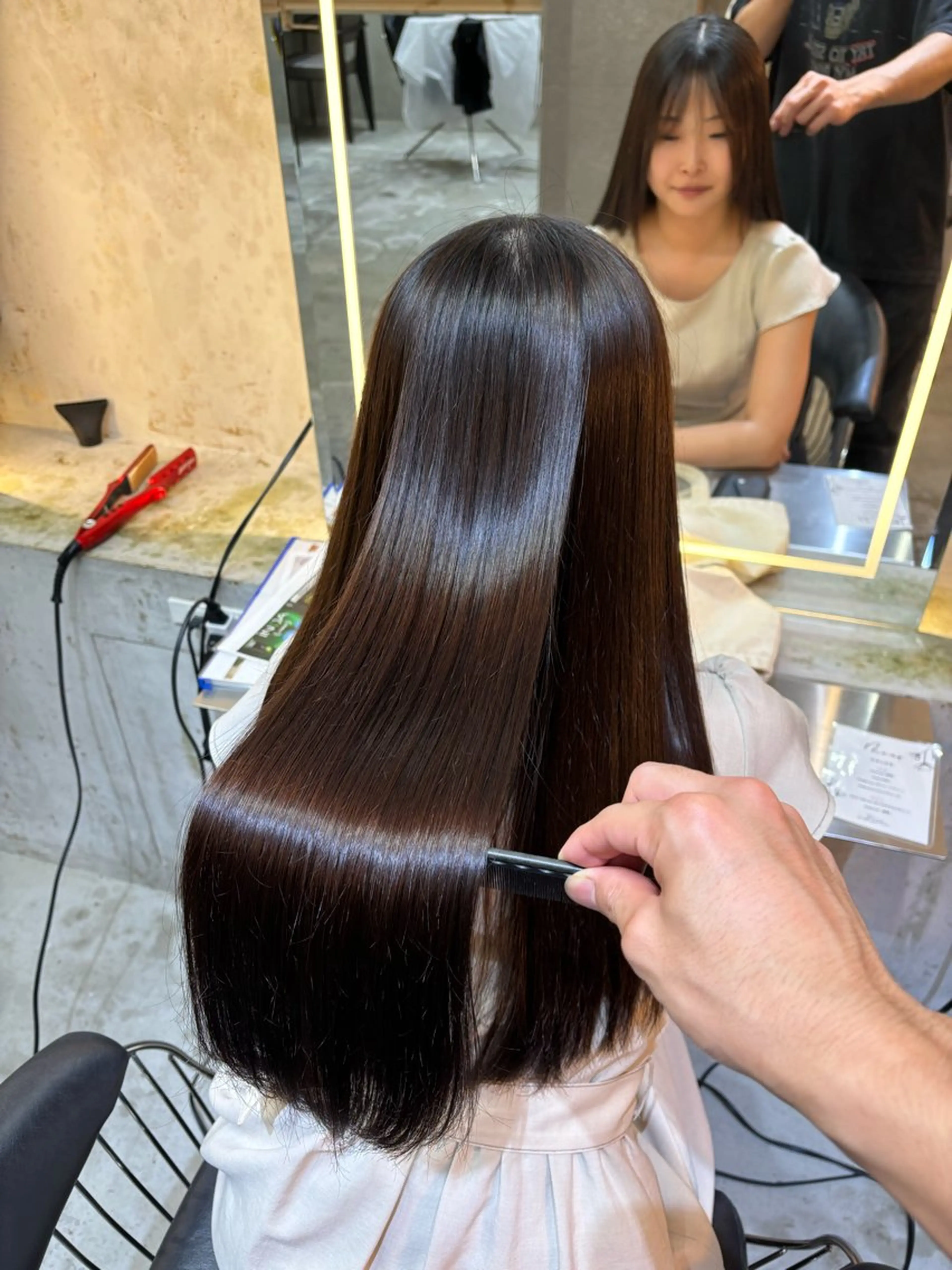 ロング 縮毛矯正 縮毛矯正 Lond表参道店所属・うる艶縮毛カラー✨ たいよう☀️のヘアスタイル