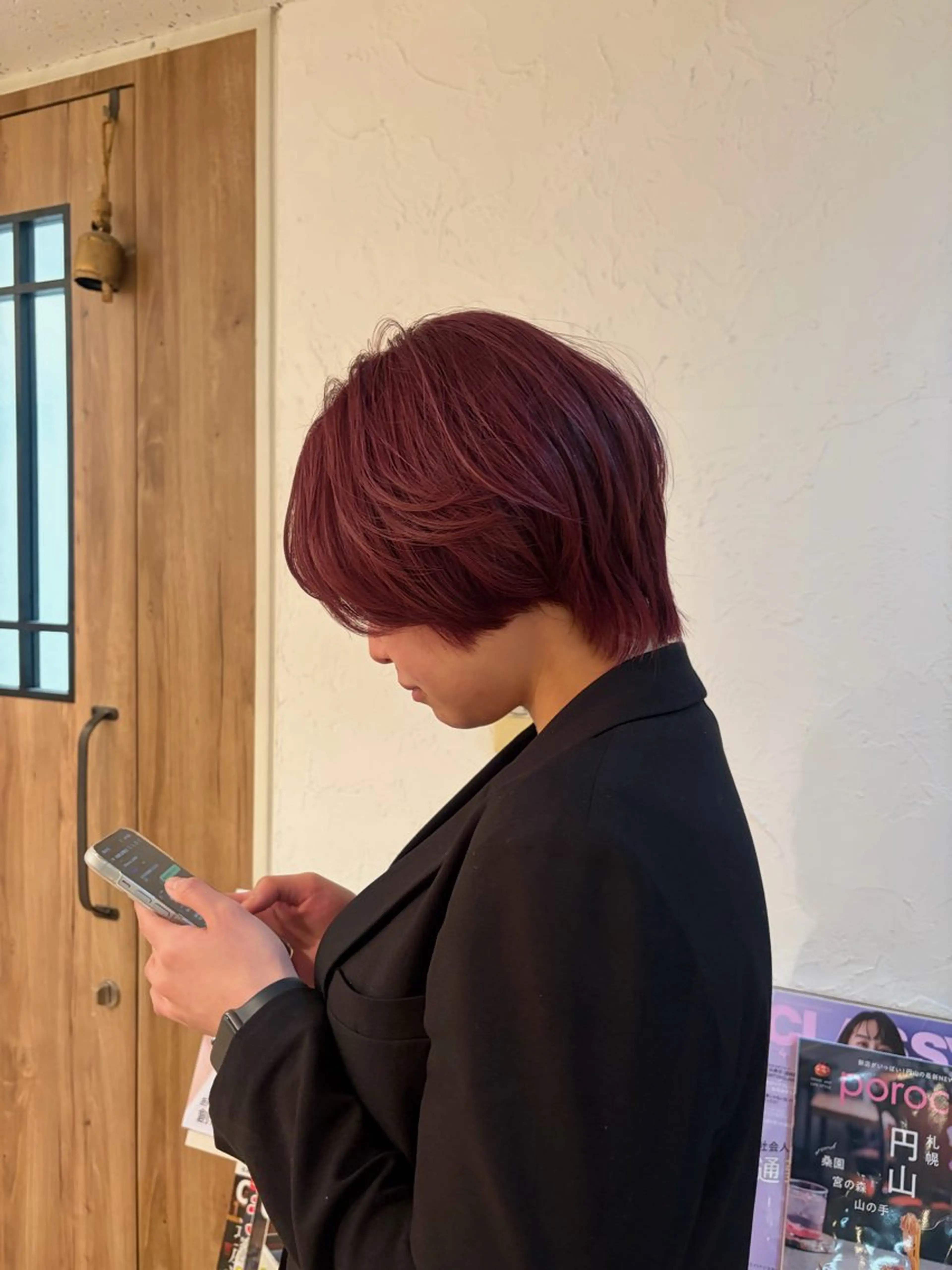 ショート カラー ブリーチ ピンクカラー ピンクパープル パープルカラー ヘアカラー cie ヒナタのヘアスタイル