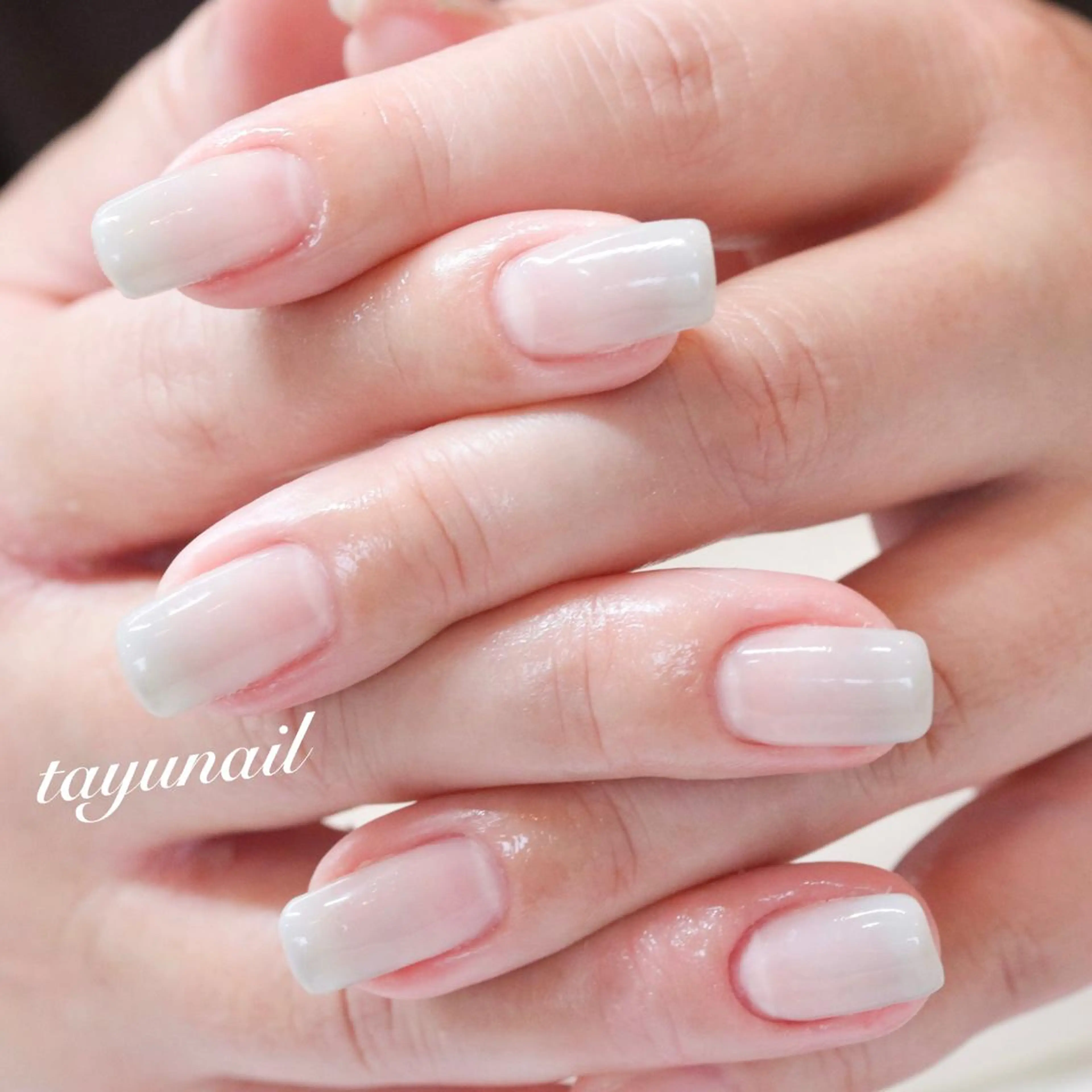 ネイル ブルー ジェルネイル グラデーション マットネイル パラジェル ハンドネイル ネイルサロン 【たゆnail】のネイルデザイン