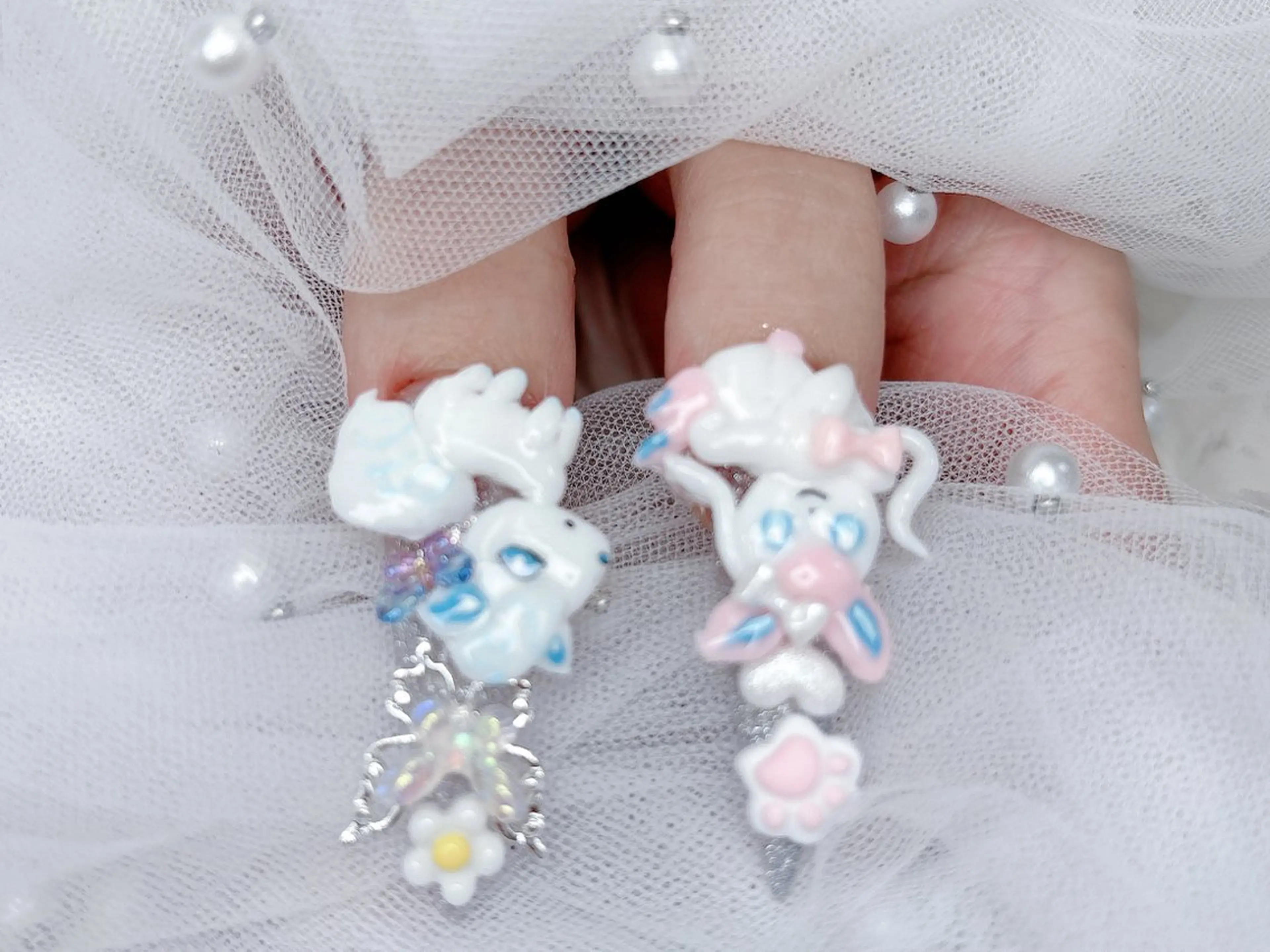 ネイル キラキラネイル スカルプネイル ハンドネイル MoMoA Nail ネイル長さ出し専門店のネイルデザイン