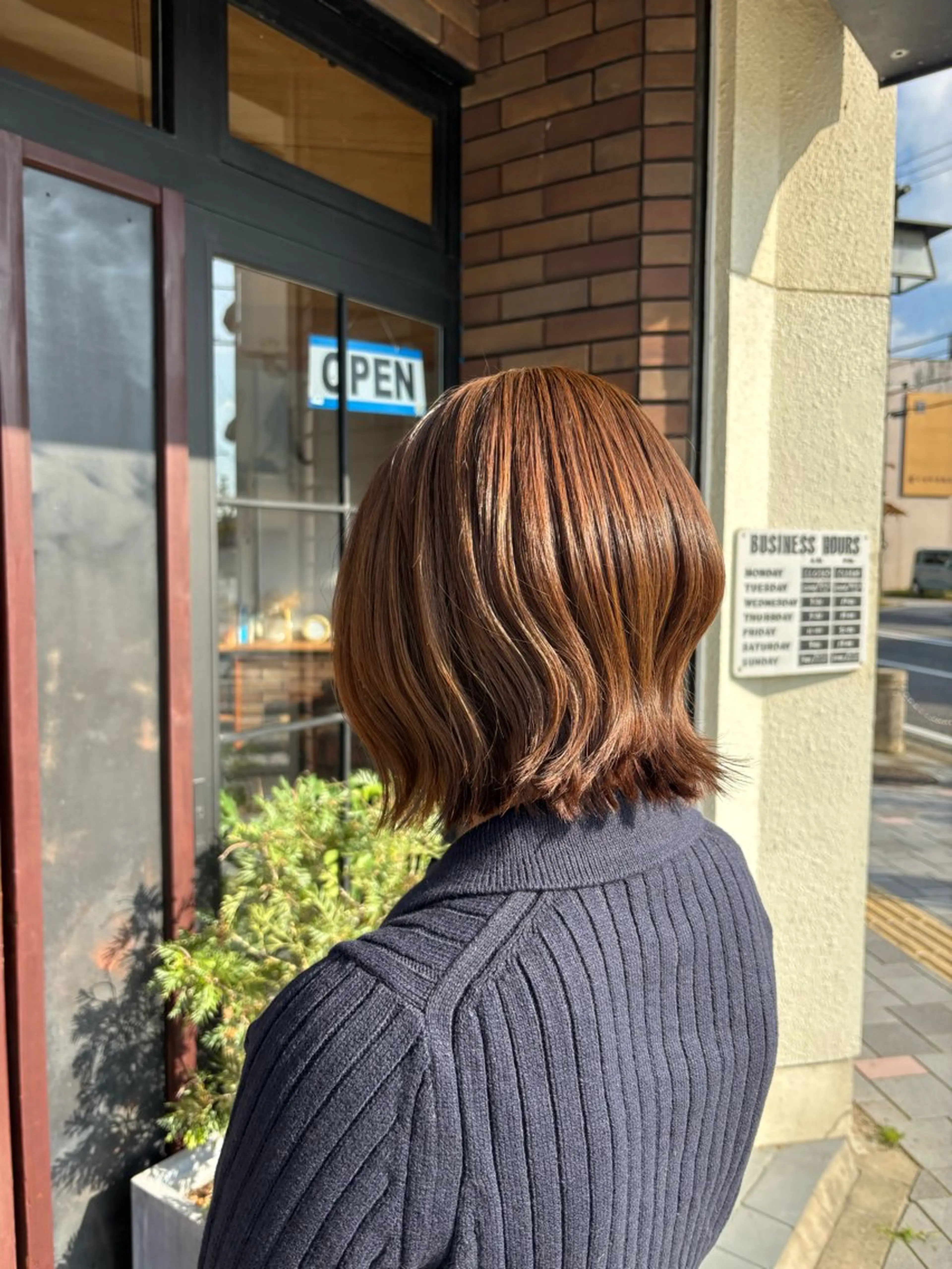 ミディアム カラー ブラウンカラー 蛭川 愛奈のヘアスタイル