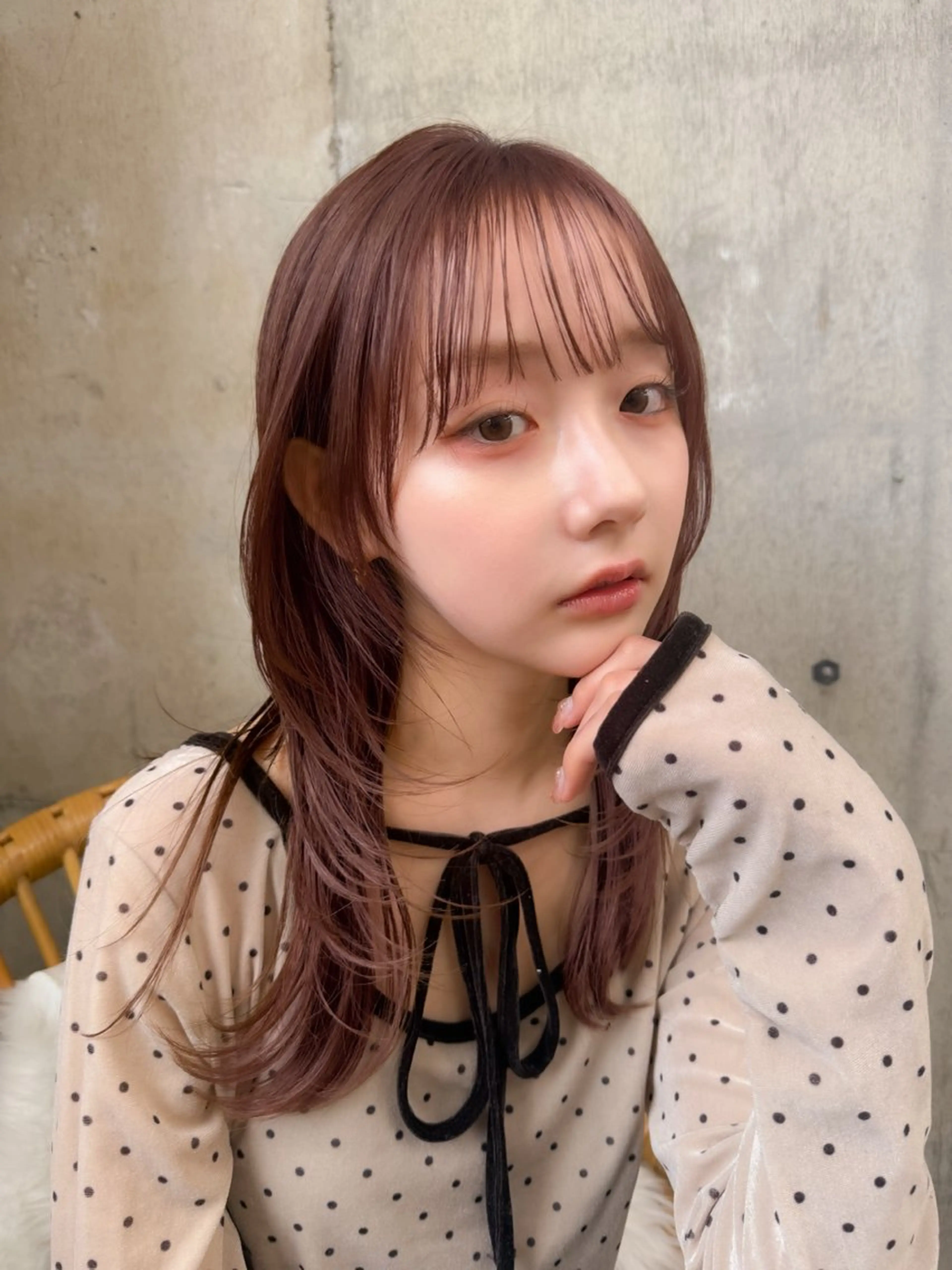 ミディアム カラー カット ヘアカラー トリートメント ヘッドスパ 🪐レイヤー/抜け感 カラー/加野彩果🪐のヘアスタイル