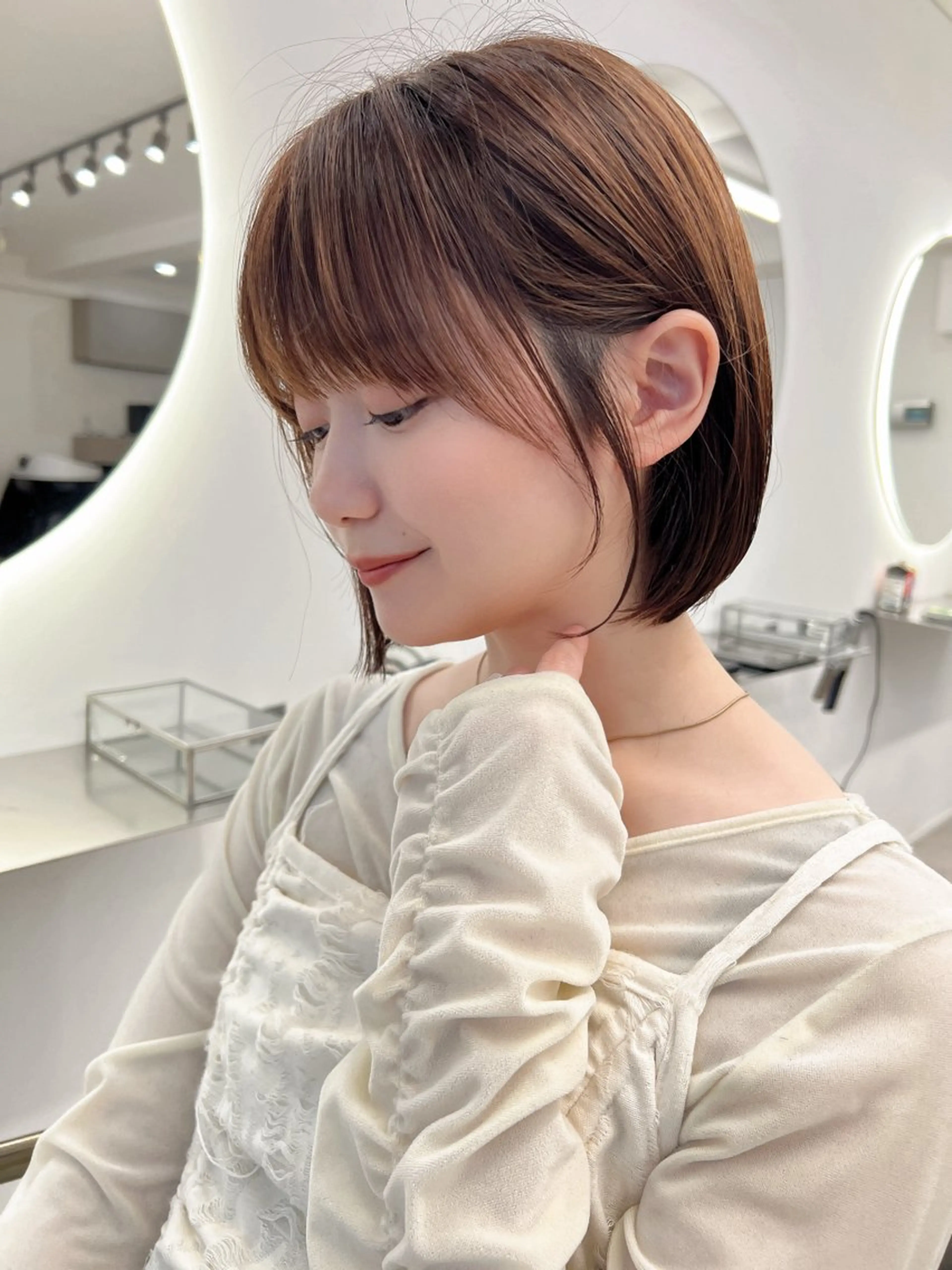 ショート 切りっぱなしボブ 前下がりボブ ショートボブ ボブ タンバルモリ ショート/ ボブ/今井皓のヘアスタイル