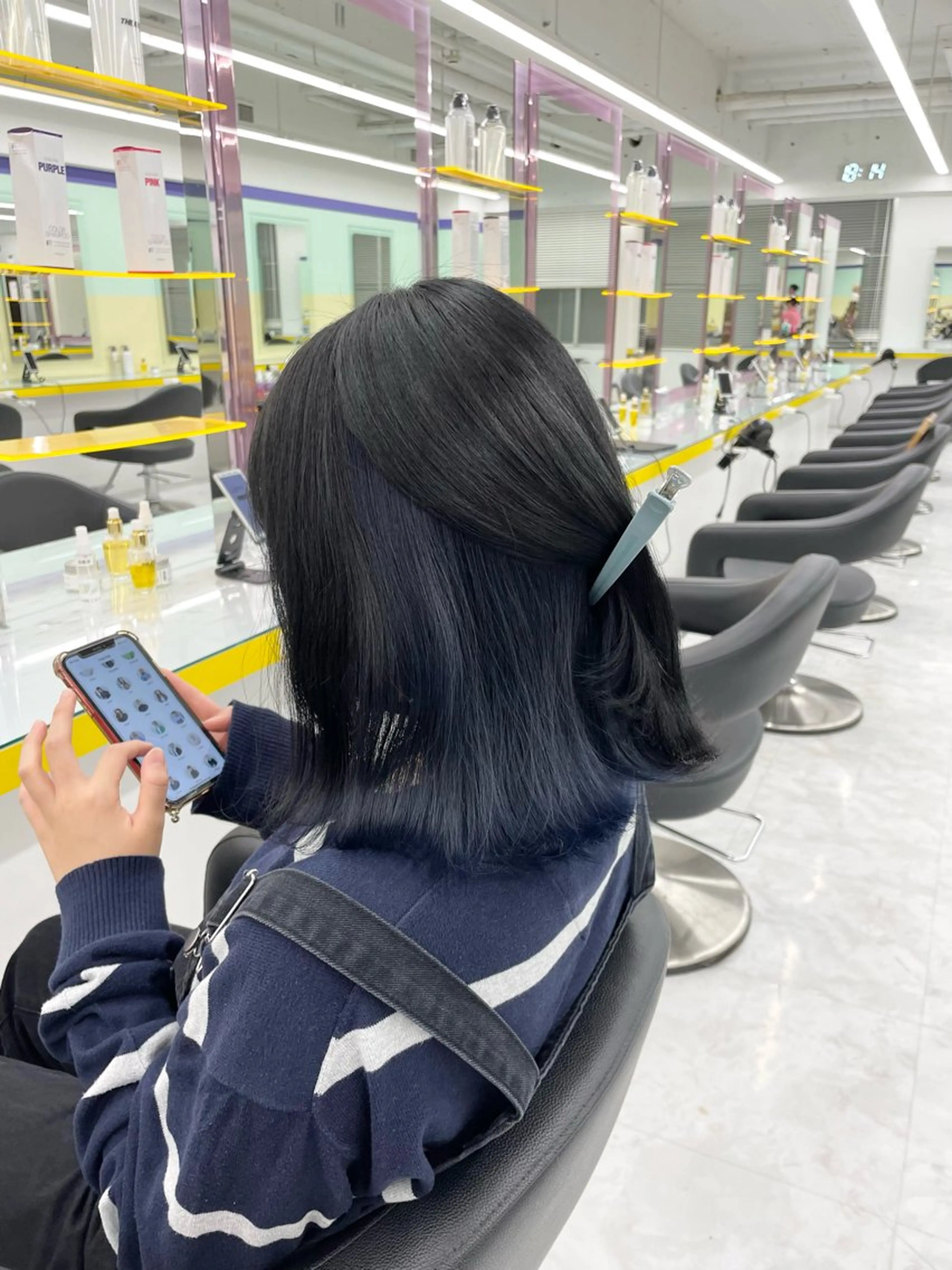 ロング カラー ヘアカラー トリートメント ヘッドスパ ヘアセット 🦋色落ち綺麗カラー メンズYUZU🦋‪のヘアスタイル