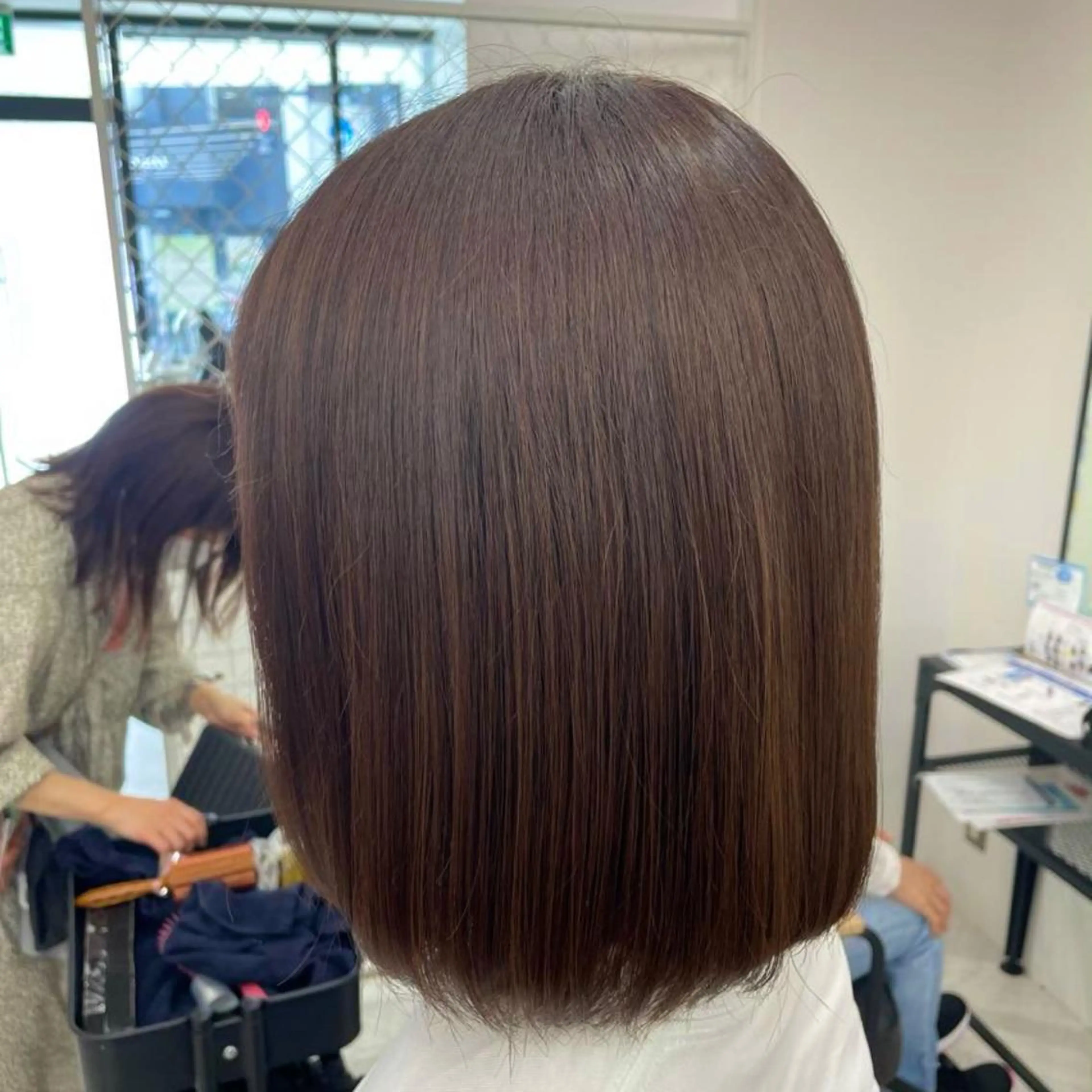 カラー パーマ ヘアアレンジ ブラウンカラー ココアブラウン mona/ ストレートスタイル✨のヘアスタイル