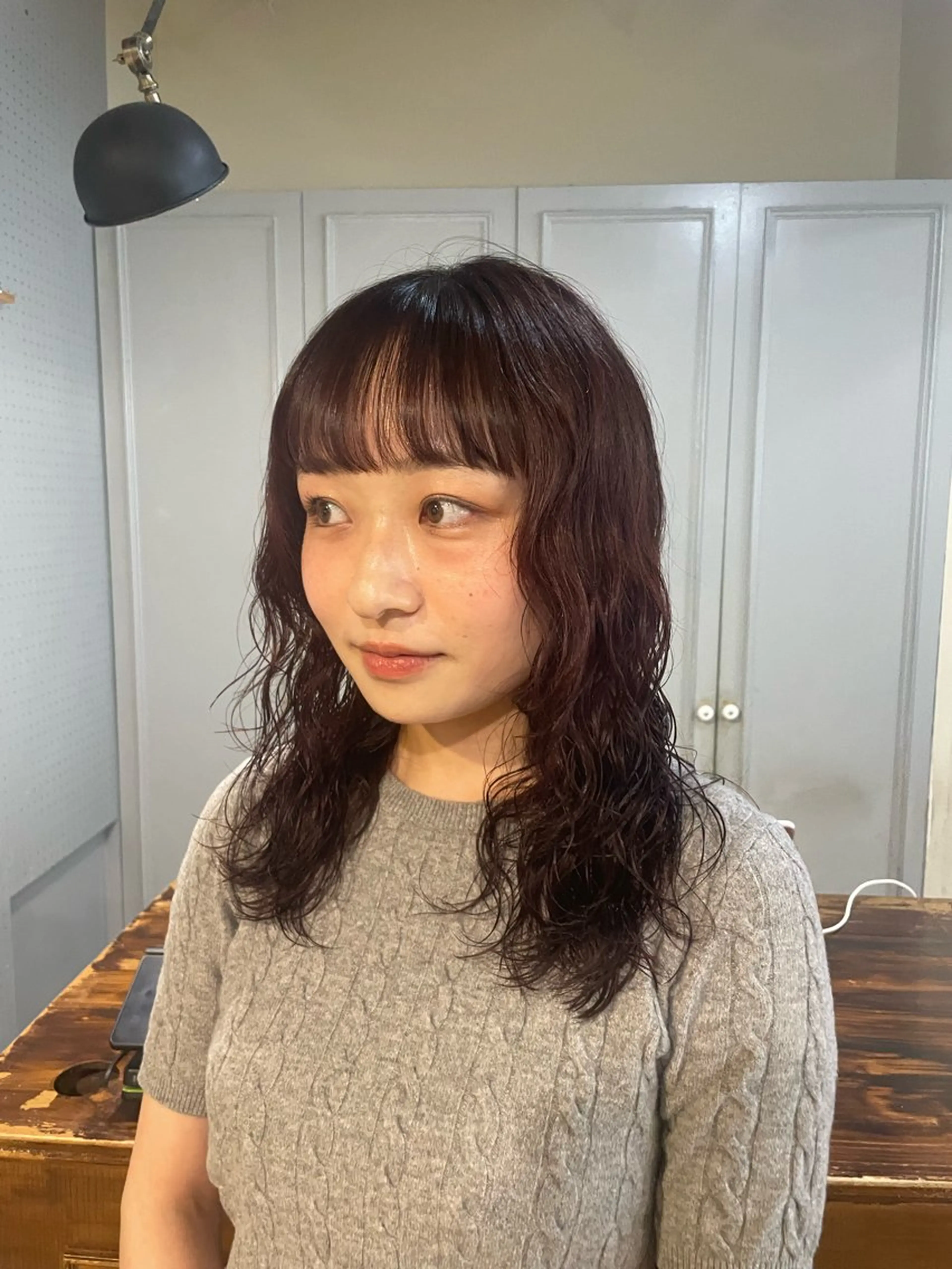 ミディアム パーマ カット ヘアカラー パーマ 🤩噂のMr.髪ポジ ティブ®️yu🤩のヘアスタイル