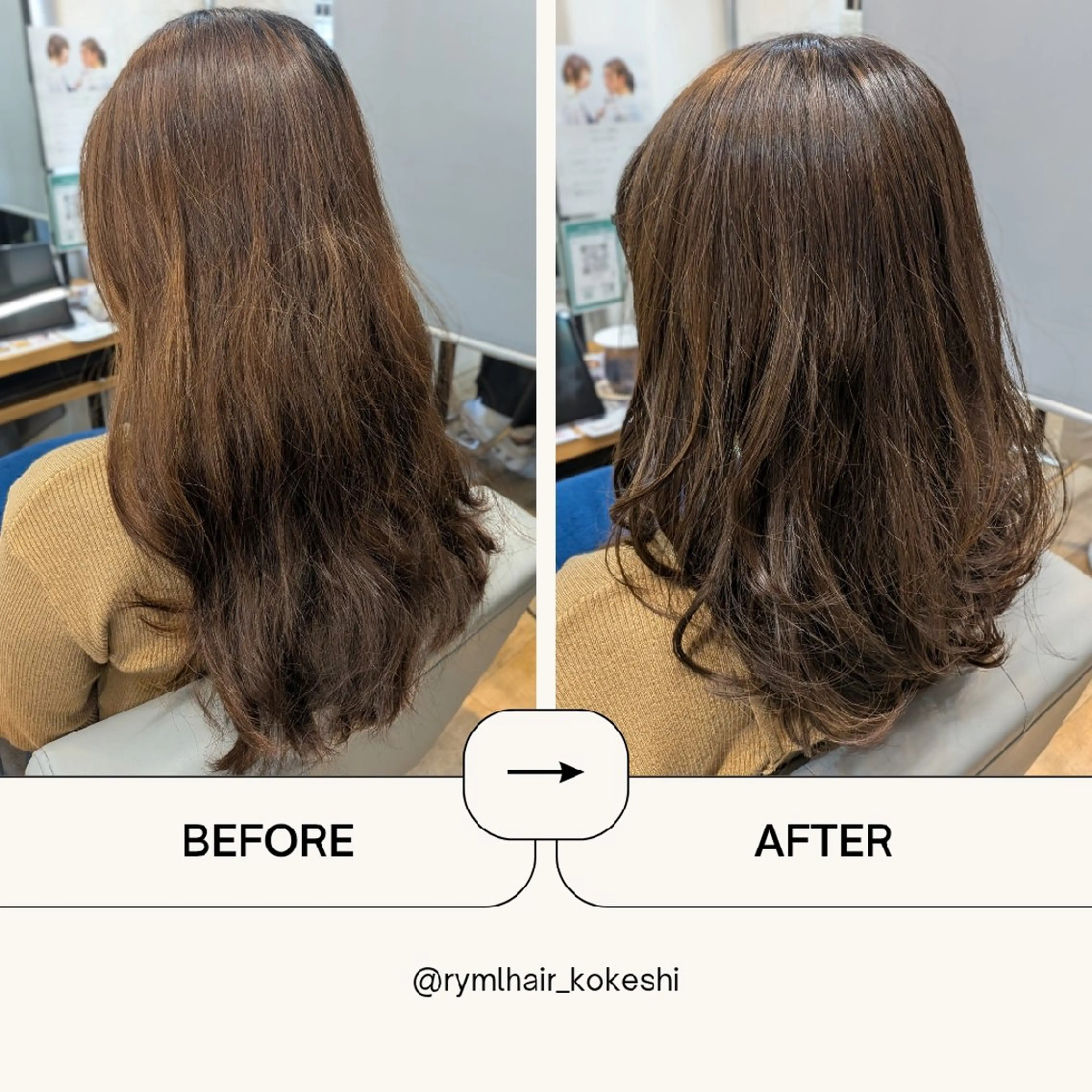 ロング レイヤーカット カット Kokeshi/吹上 /Rymlhairのヘアスタイル