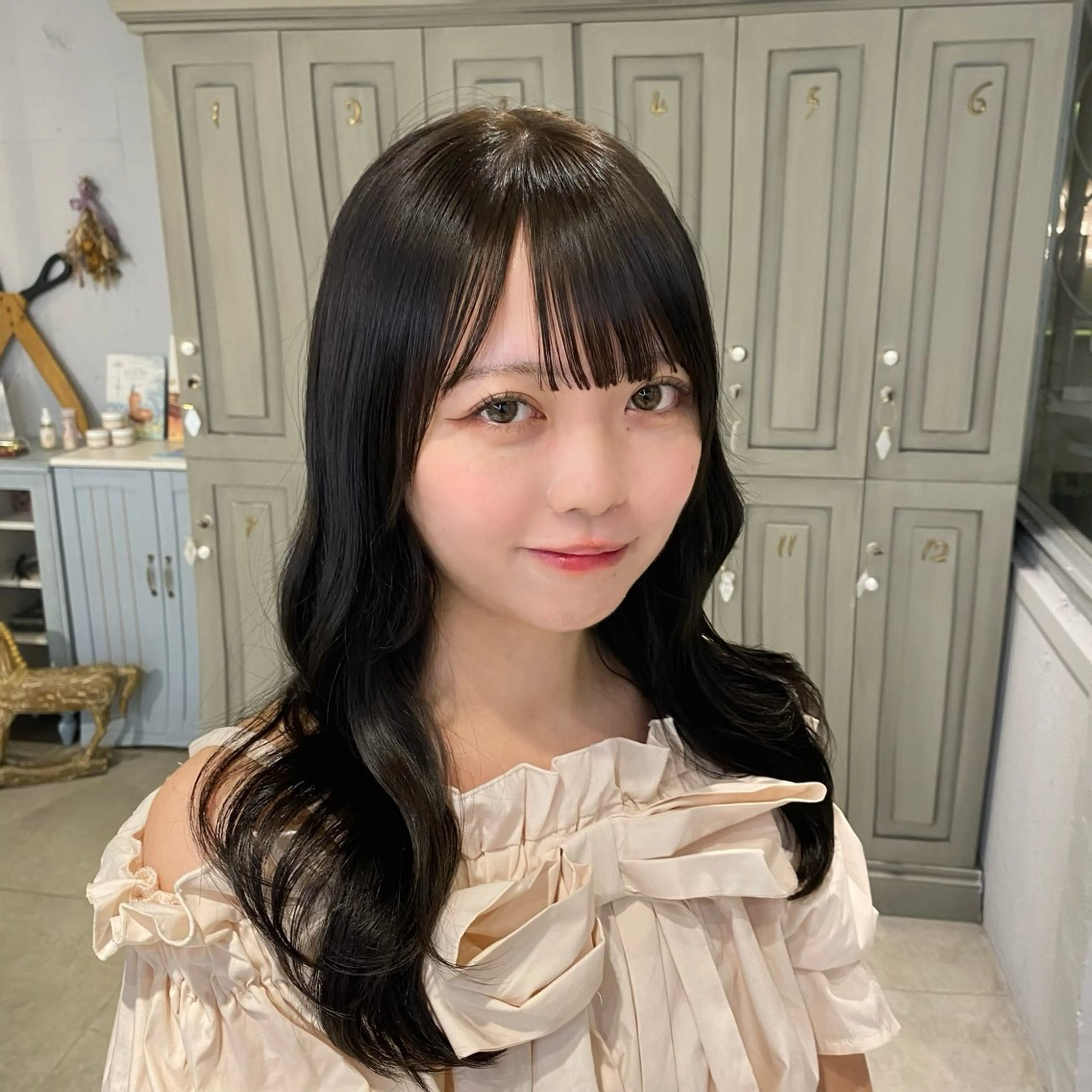 カラー ちはな‎🤍 ヘアセット／縮毛矯正のヘアスタイル