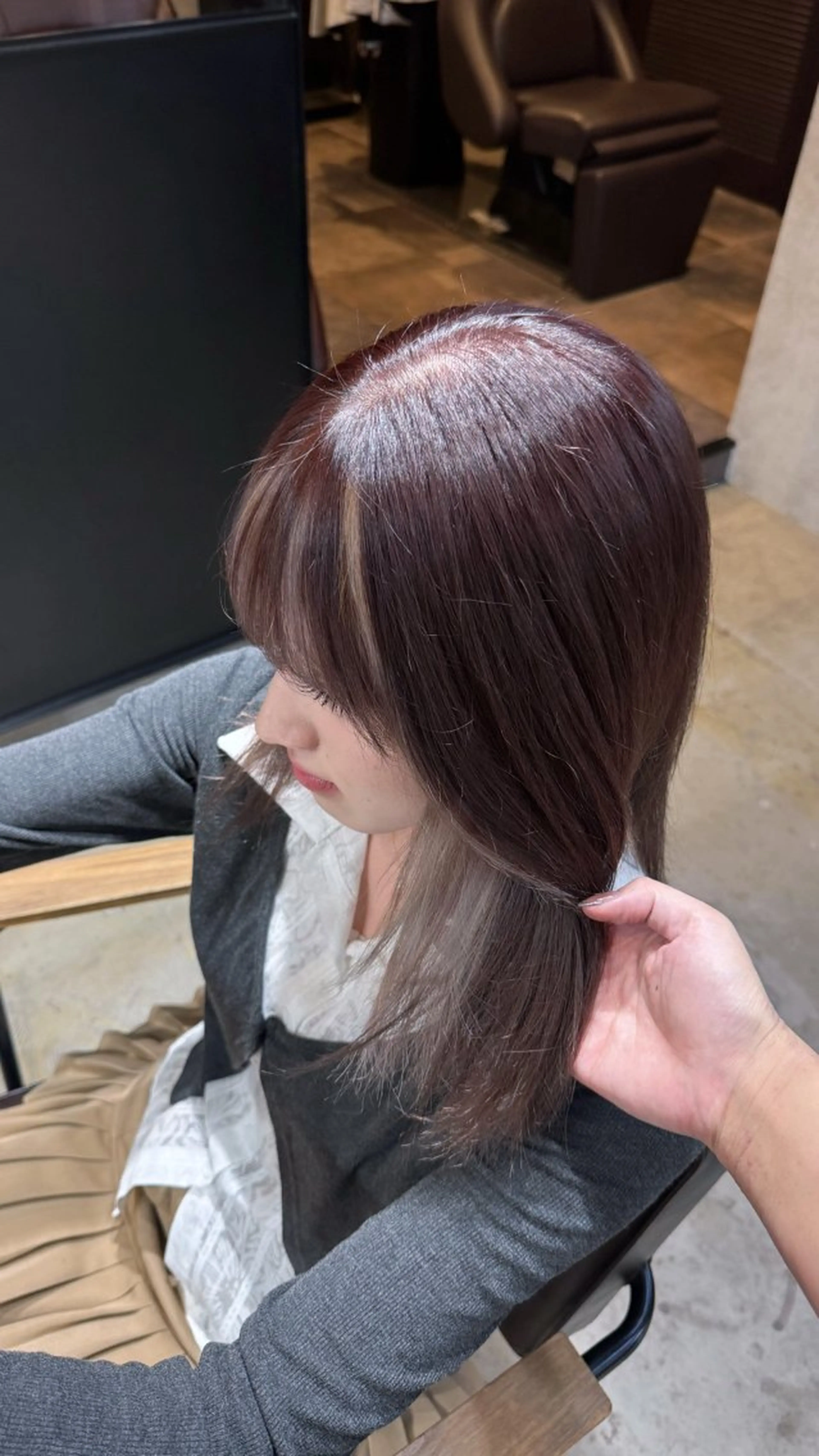 セミロング カラー ヘアカラー ⟡.·🖤TheC HIYORI🖤⟡.のヘアスタイル