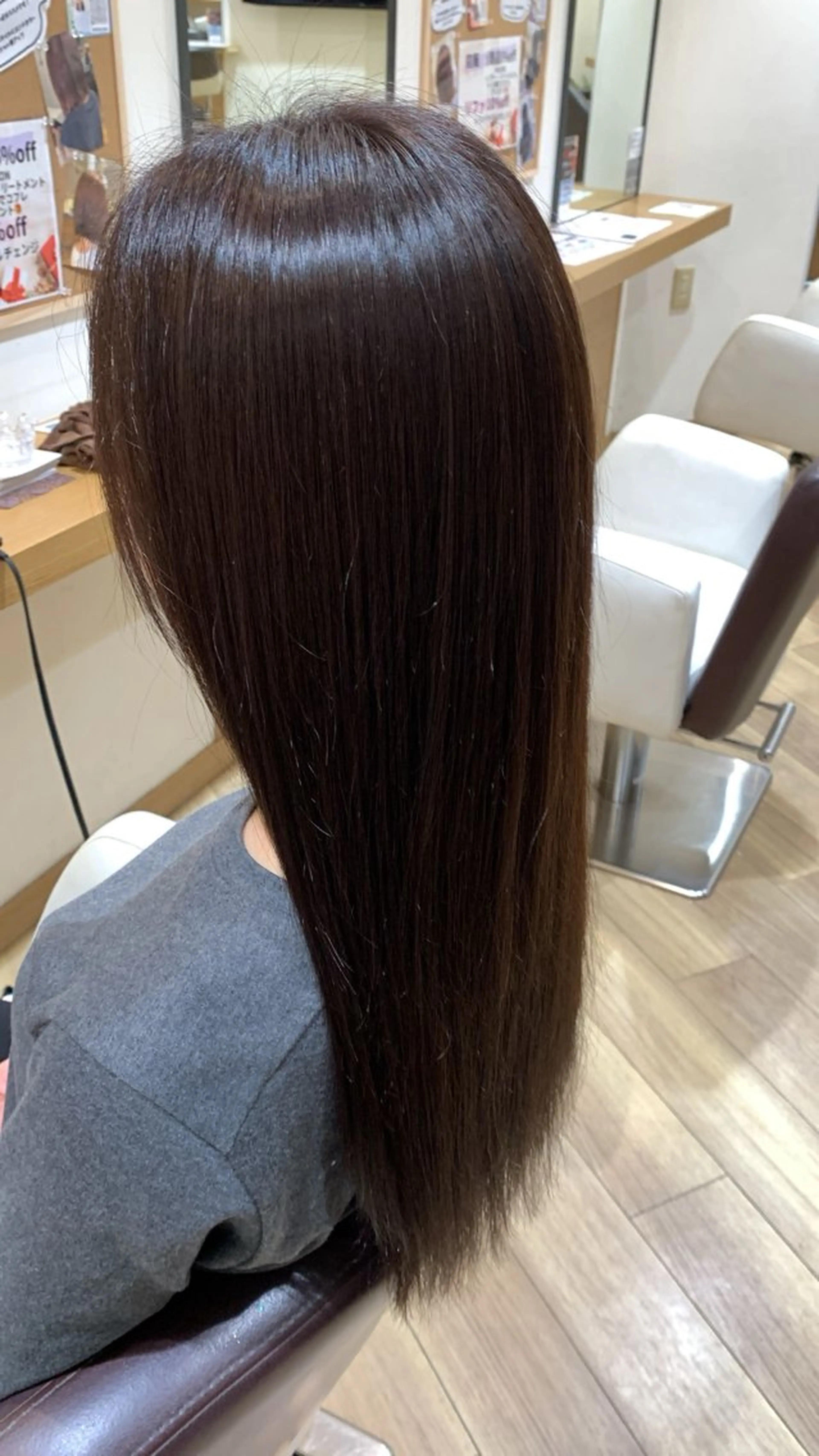 ロング カラー グレージュ オレンジ 🫧似合わせ カラー /縮毛矯正🎀みずきのヘアスタイル