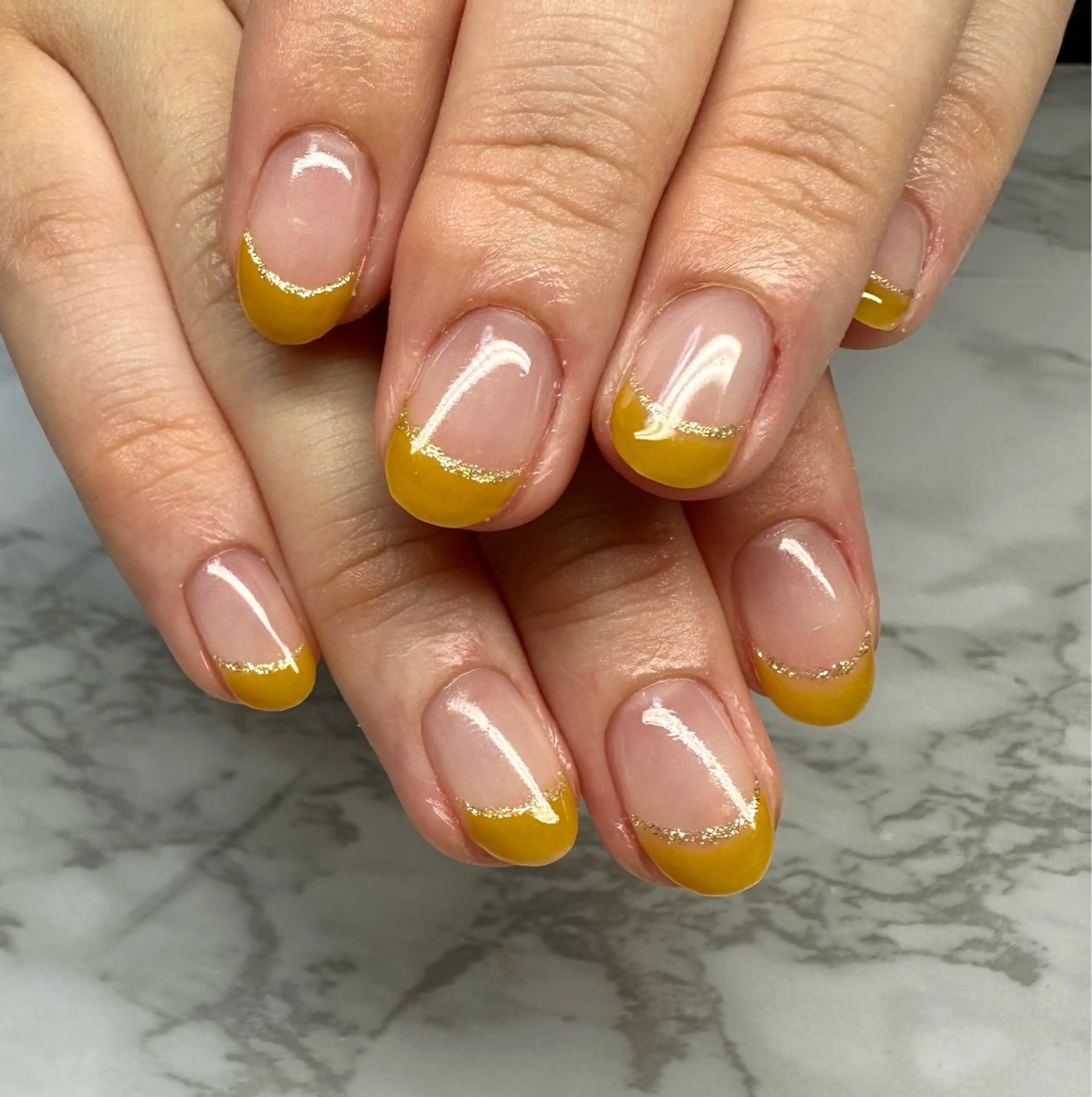 ネイル アートネイル フレンチネイル ラメ(グリッター) ニュアンスネイル M.N_ nailのネイルデザイン