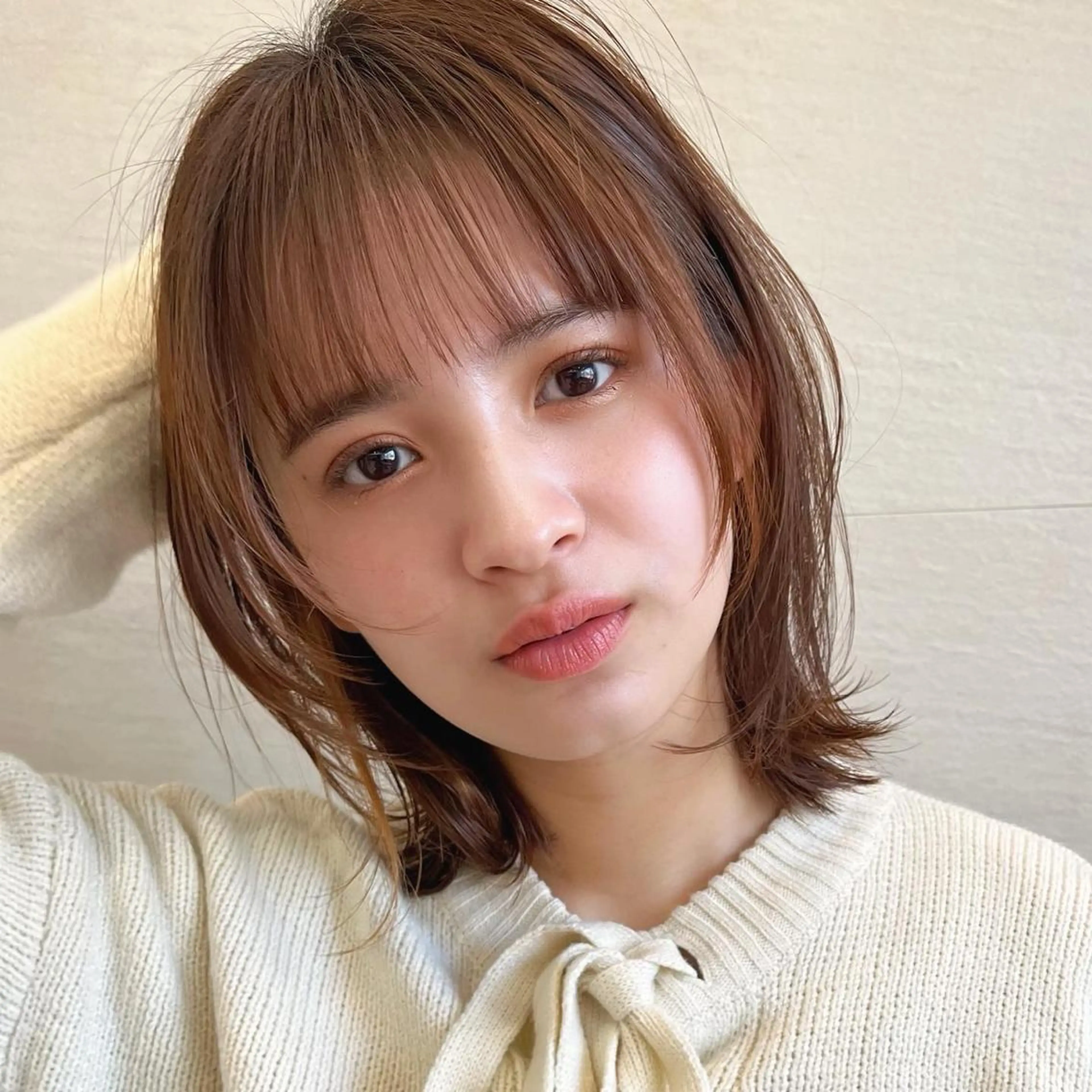 ショート カラー 🌱小顔ヘア/ボブ ミディアム/双葉🌱のヘアスタイル