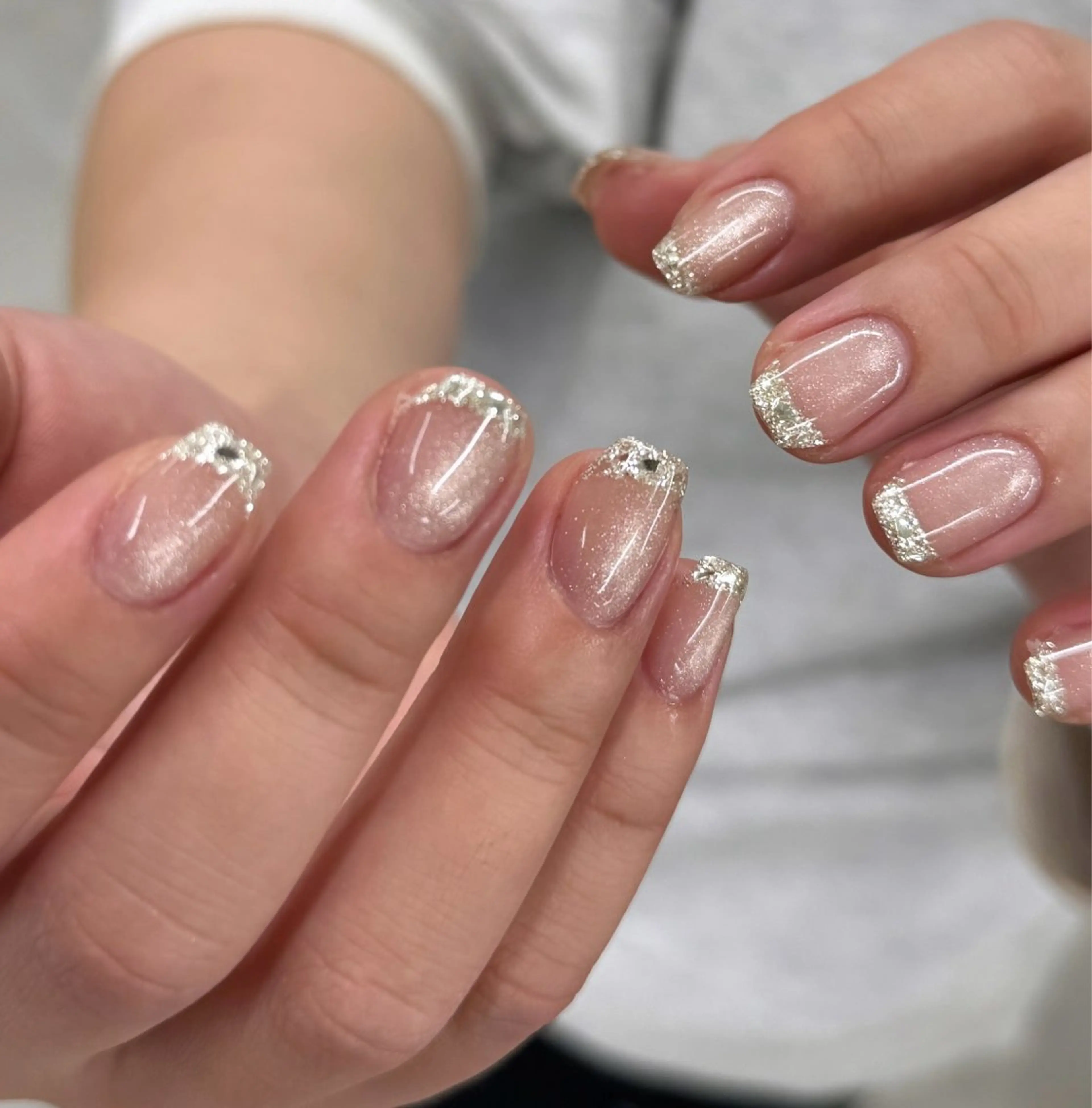 ネイル フレンチネイル ガラスフレンチ Ihoji Hotaruのネイルデザイン