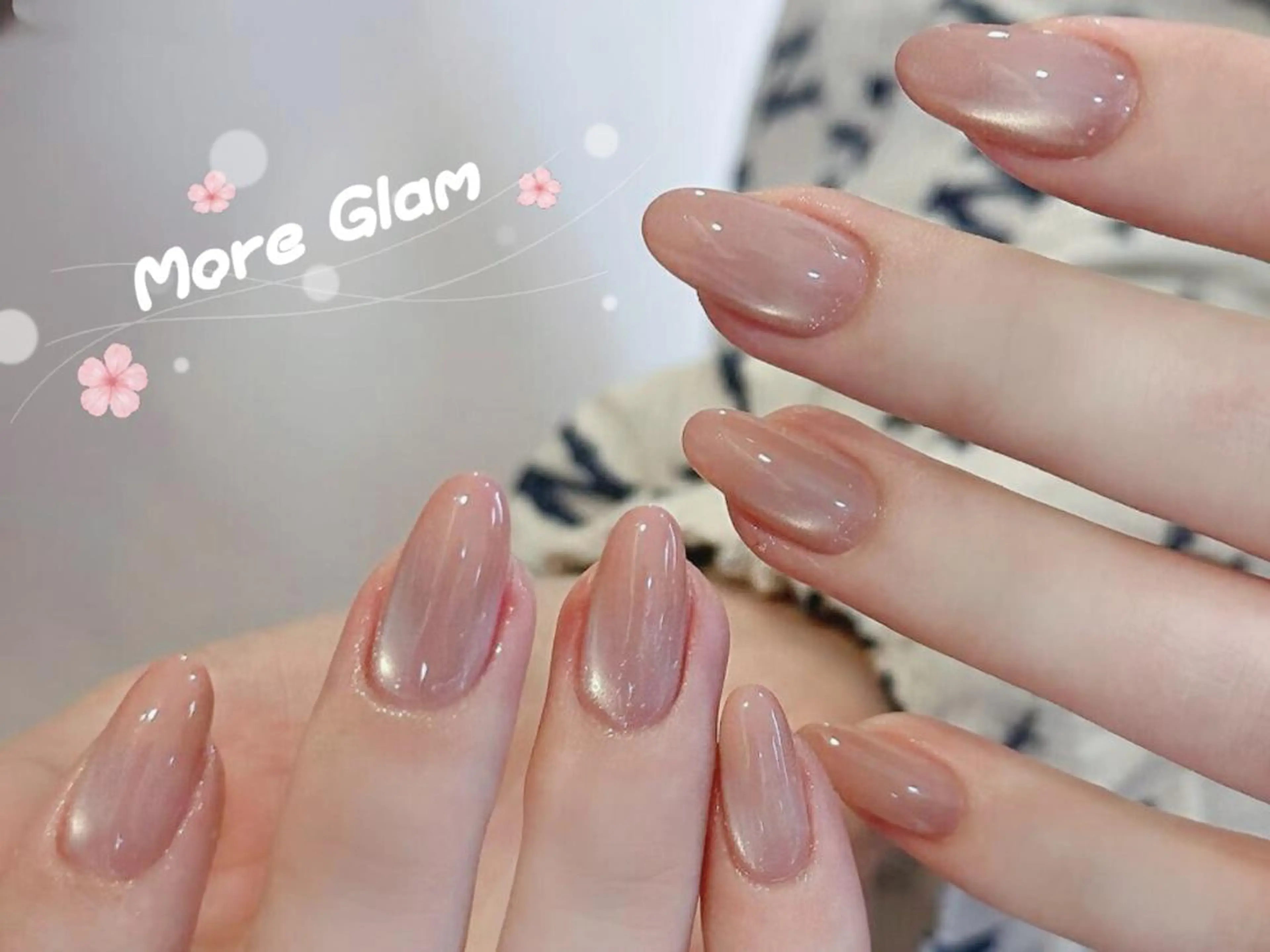 ネイル フットネイル フレンチネイル ジェルネイル ガラスフレンチ 韓国ネイル MoreGlam ネイルのネイルデザイン