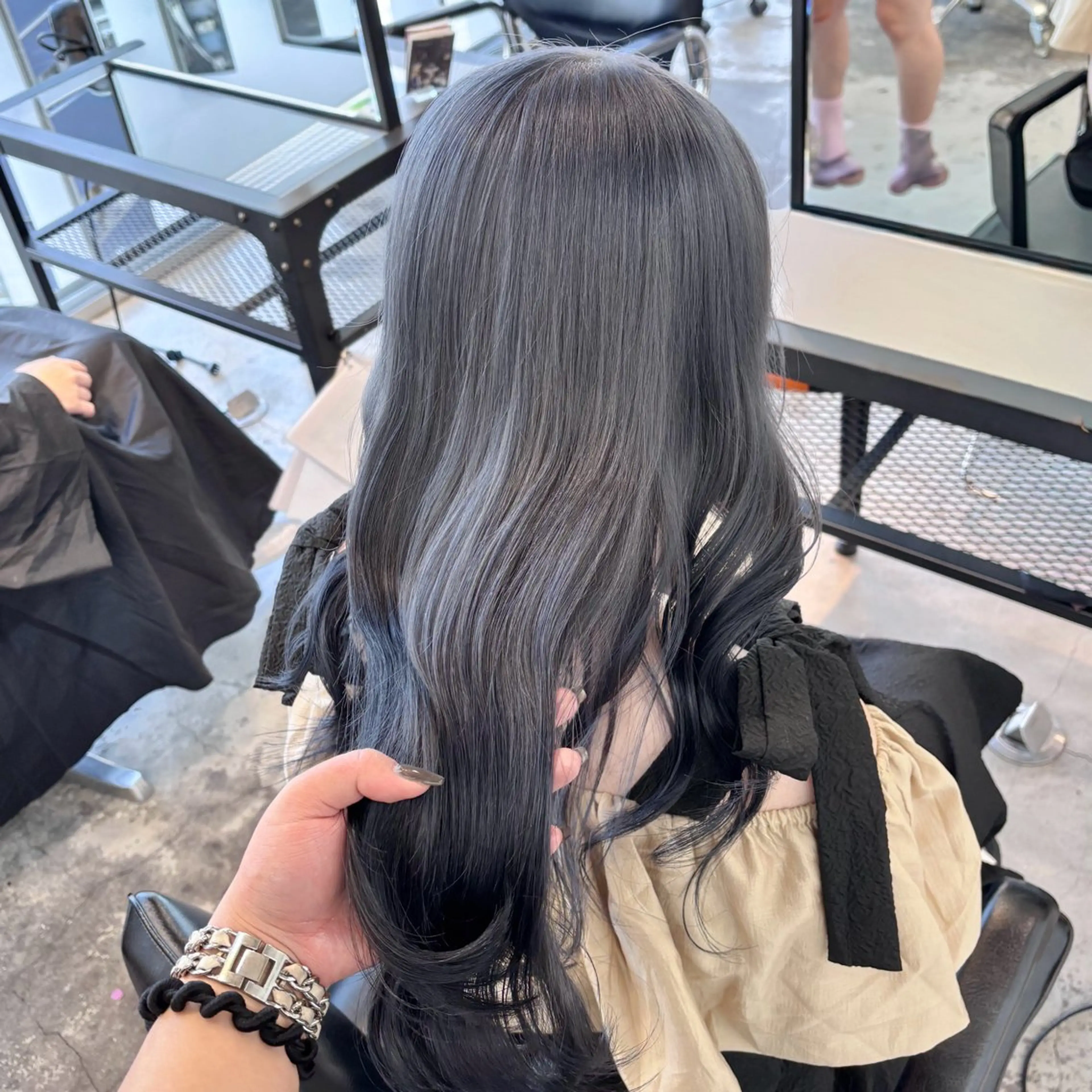 ミディアム カラー ヘアアレンジ 🎀モテ暖色× エクステ🎀あかりのヘアスタイル