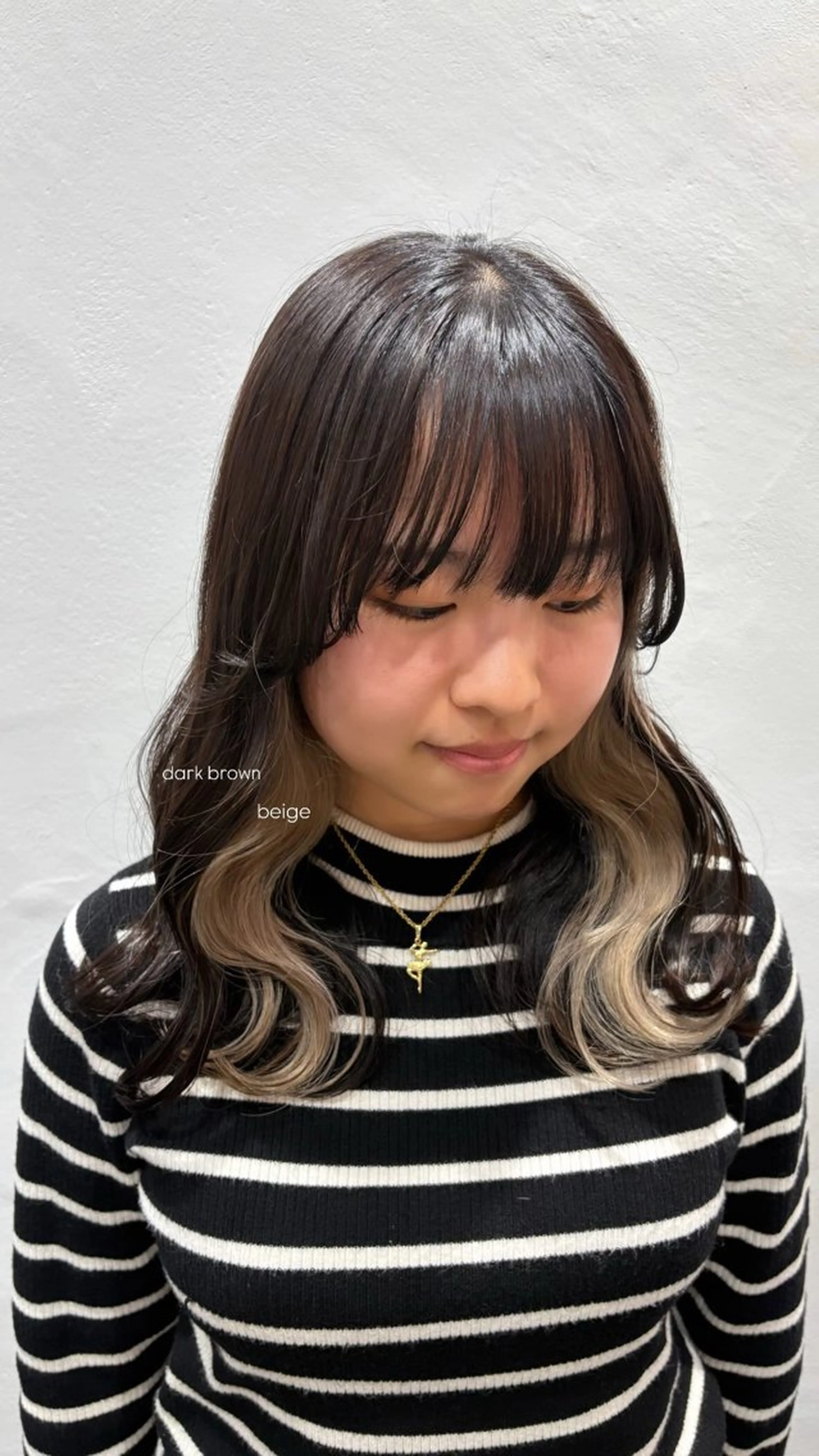 セミロング カラー ヘアカラー トリートメント なぎさ 🎀  / 透明感カラー/心斎橋のヘアスタイル