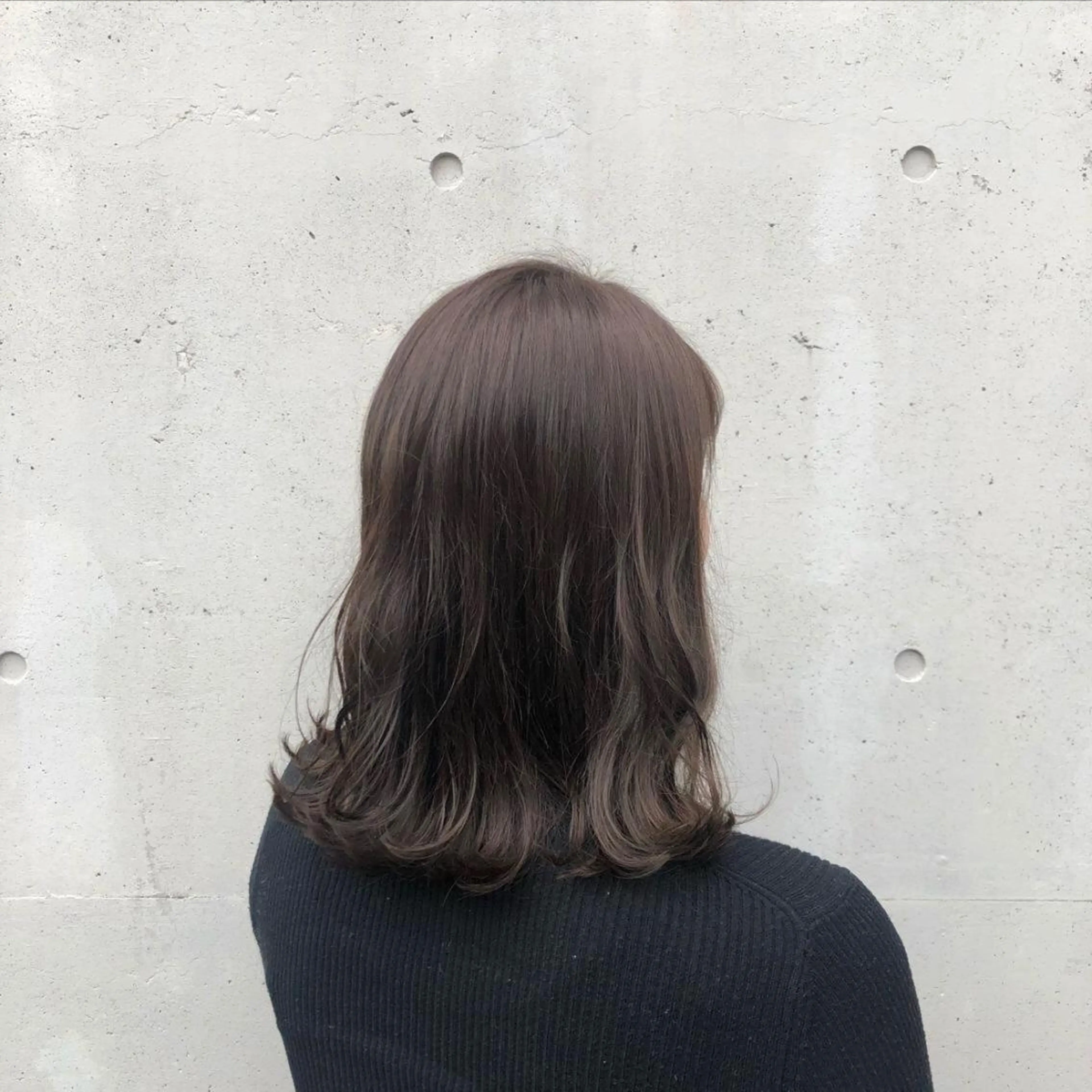 セミロング カラー ヘアアレンジ ベージュカラー ボブ 伸ばしかけ 酸性縮毛矯正🧴韓国 レイヤー/髪質改善のヘアスタイル