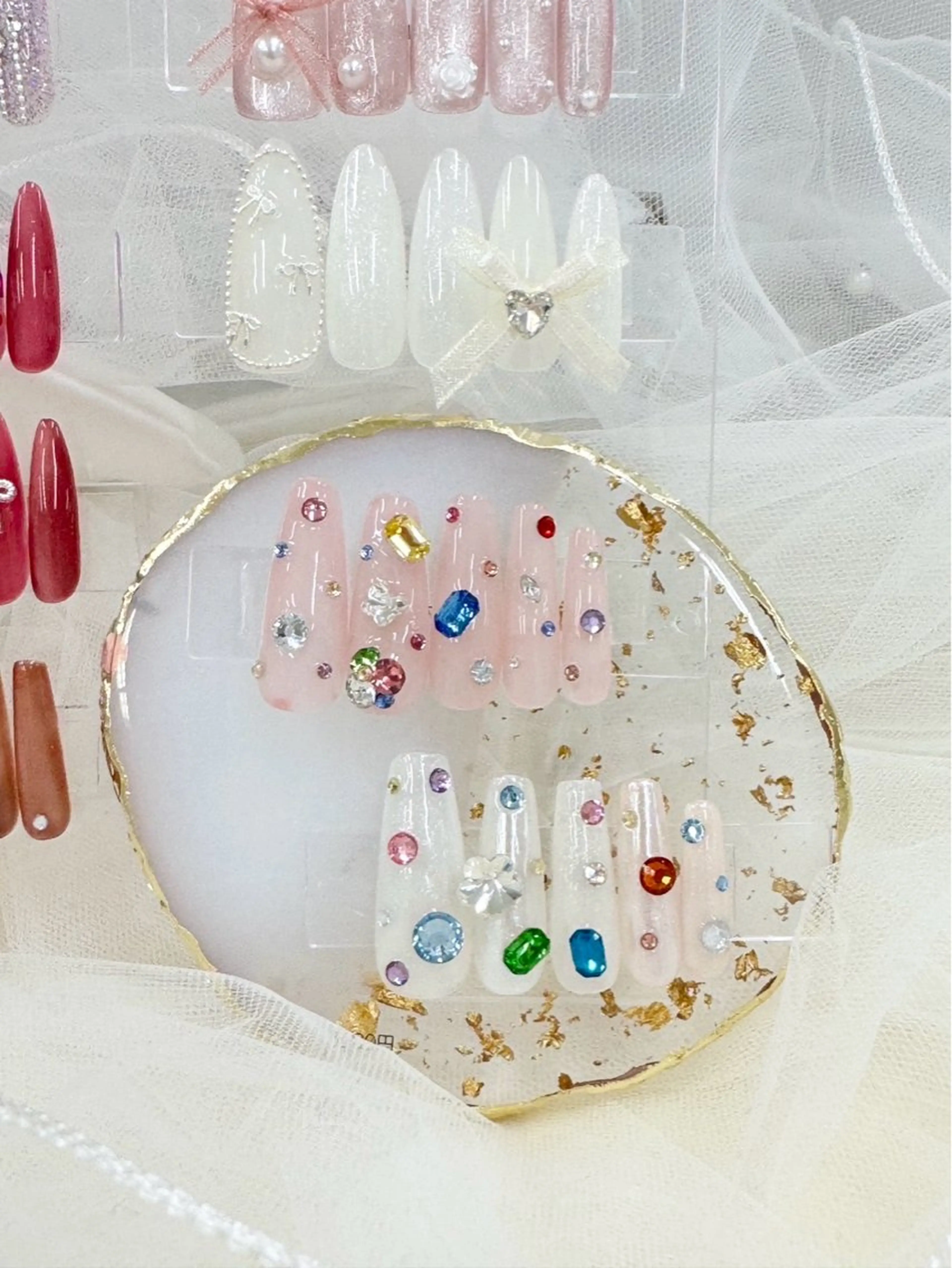 ネイル アートネイル フットネイル フレンチネイル ジェルネイル ガラスフレンチ Queeens nailのネイルデザイン