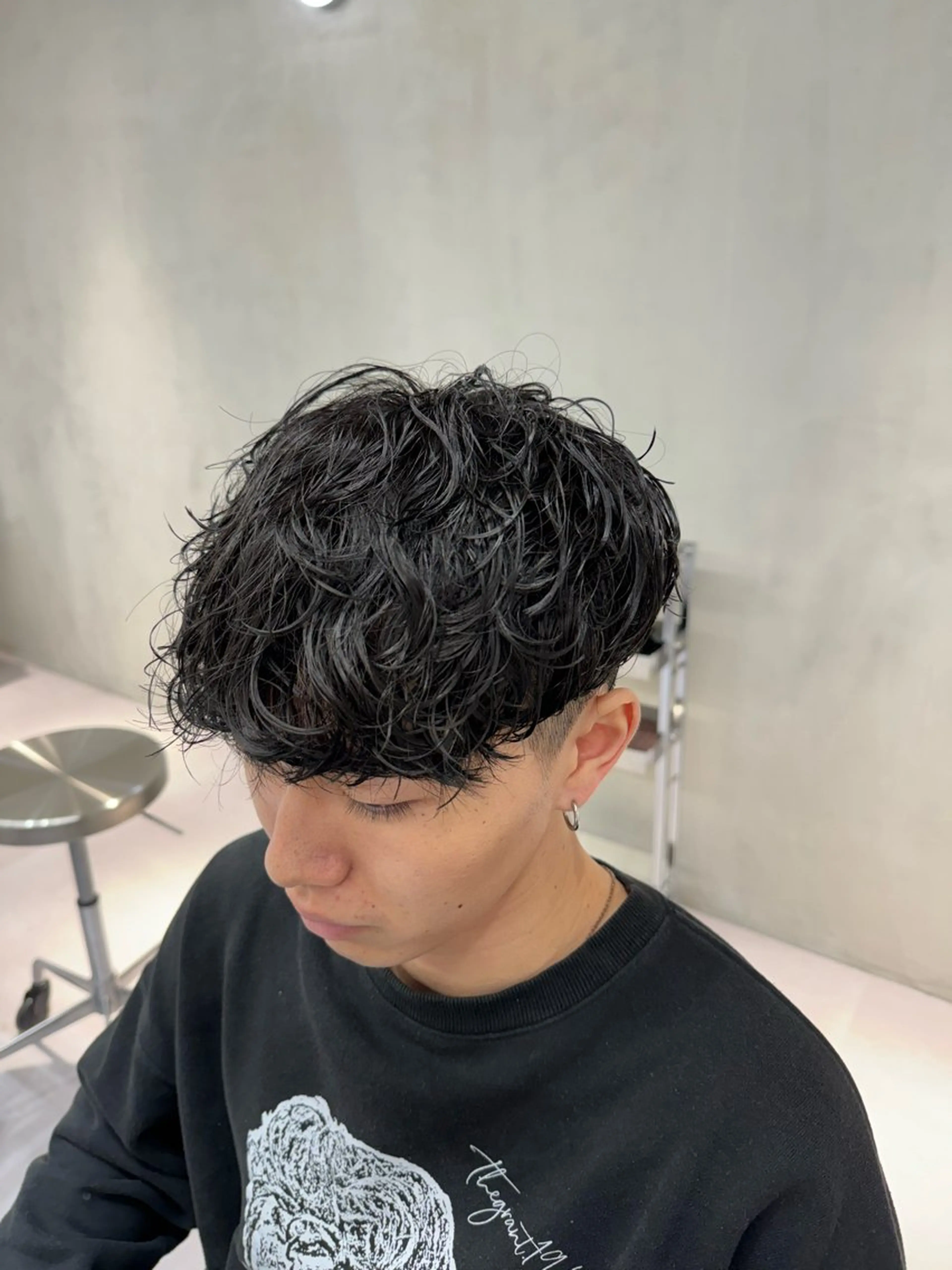 ショート パーマ メンズ 波巻きスパイラルパー マ/シャドウパーマ駿のヘアスタイル