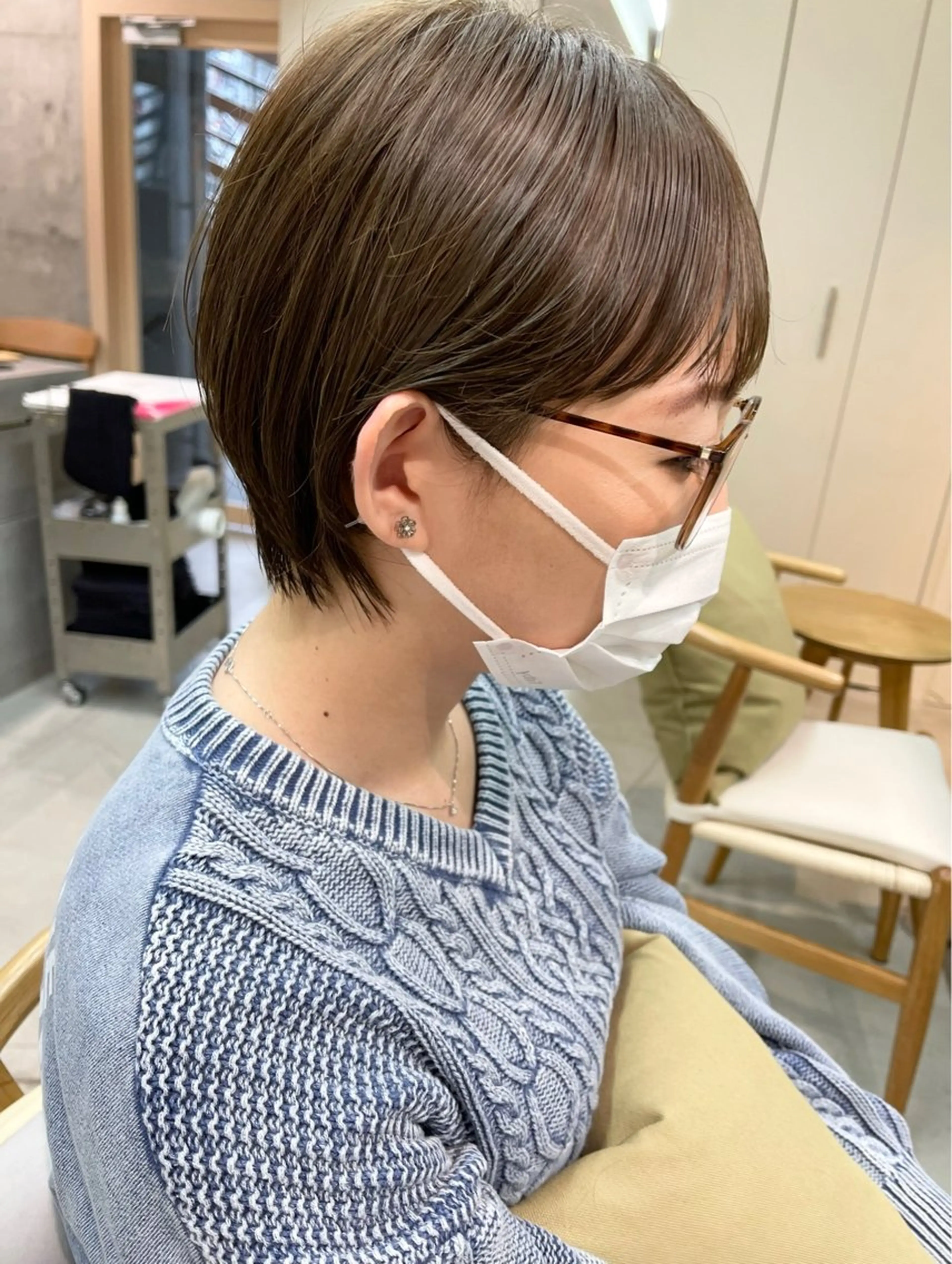 ショート カラー ショートヘア カット トリートメント 似合わせショート×透 明感/やじまたかしのヘアスタイル
