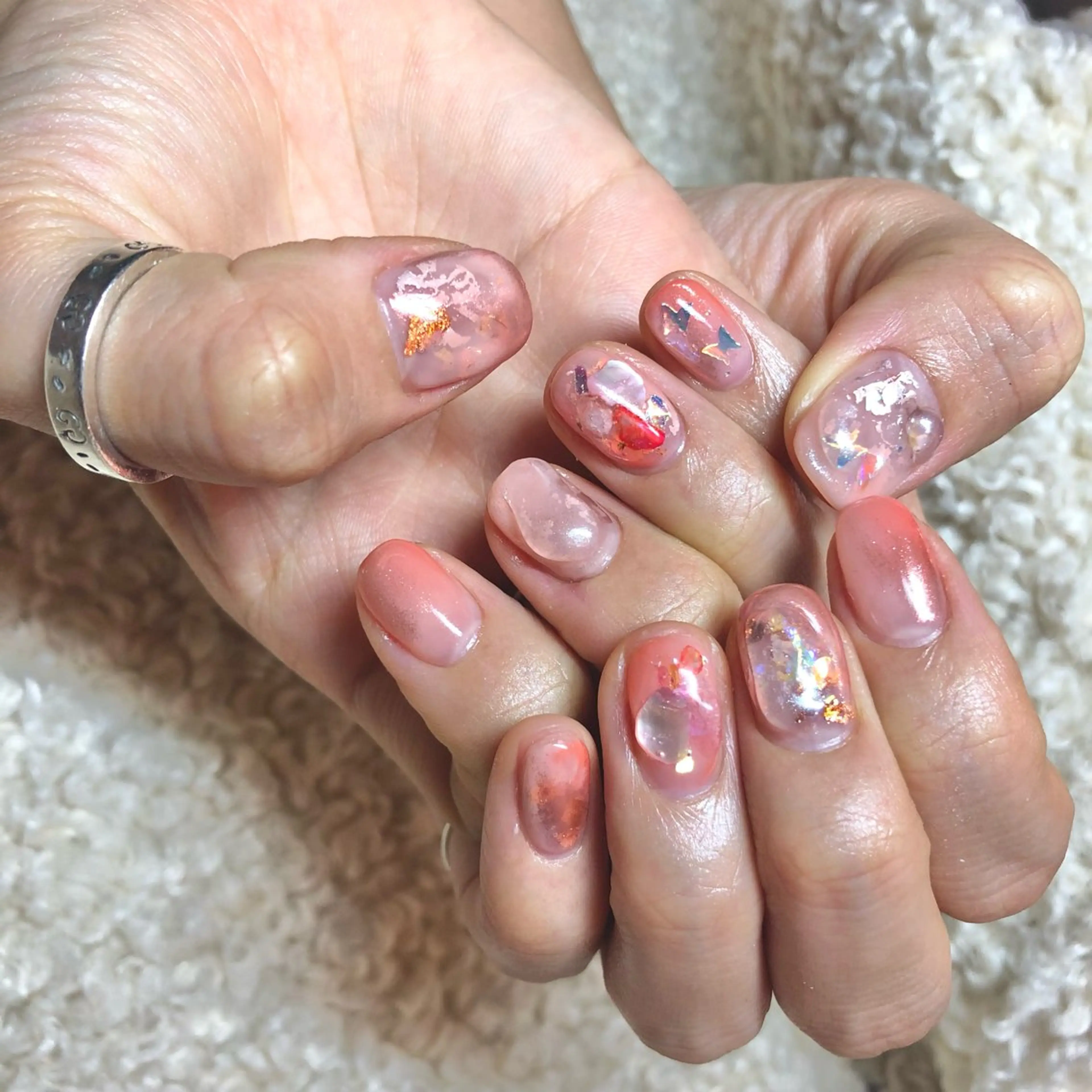 ネイル フレンチネイル グラデーション ラメ(グリッター) マグネットネイル ミラーネイル irodōri所属・irodōri /榎本佳那子のエステ・リラクイメージ