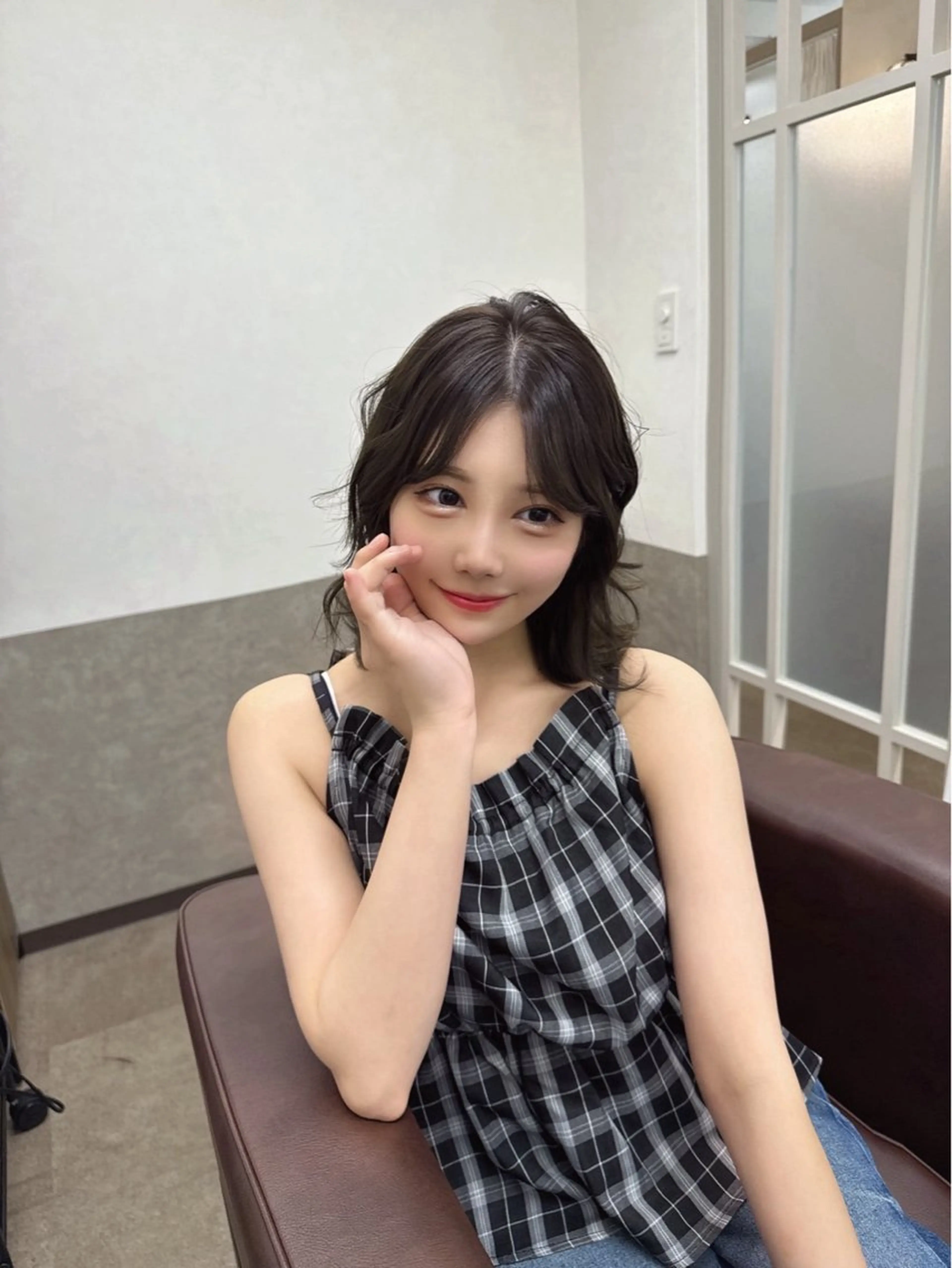 ミディアム カラー レイヤーカット/ 縮毛矯正🇰🇷早坂のヘアスタイル