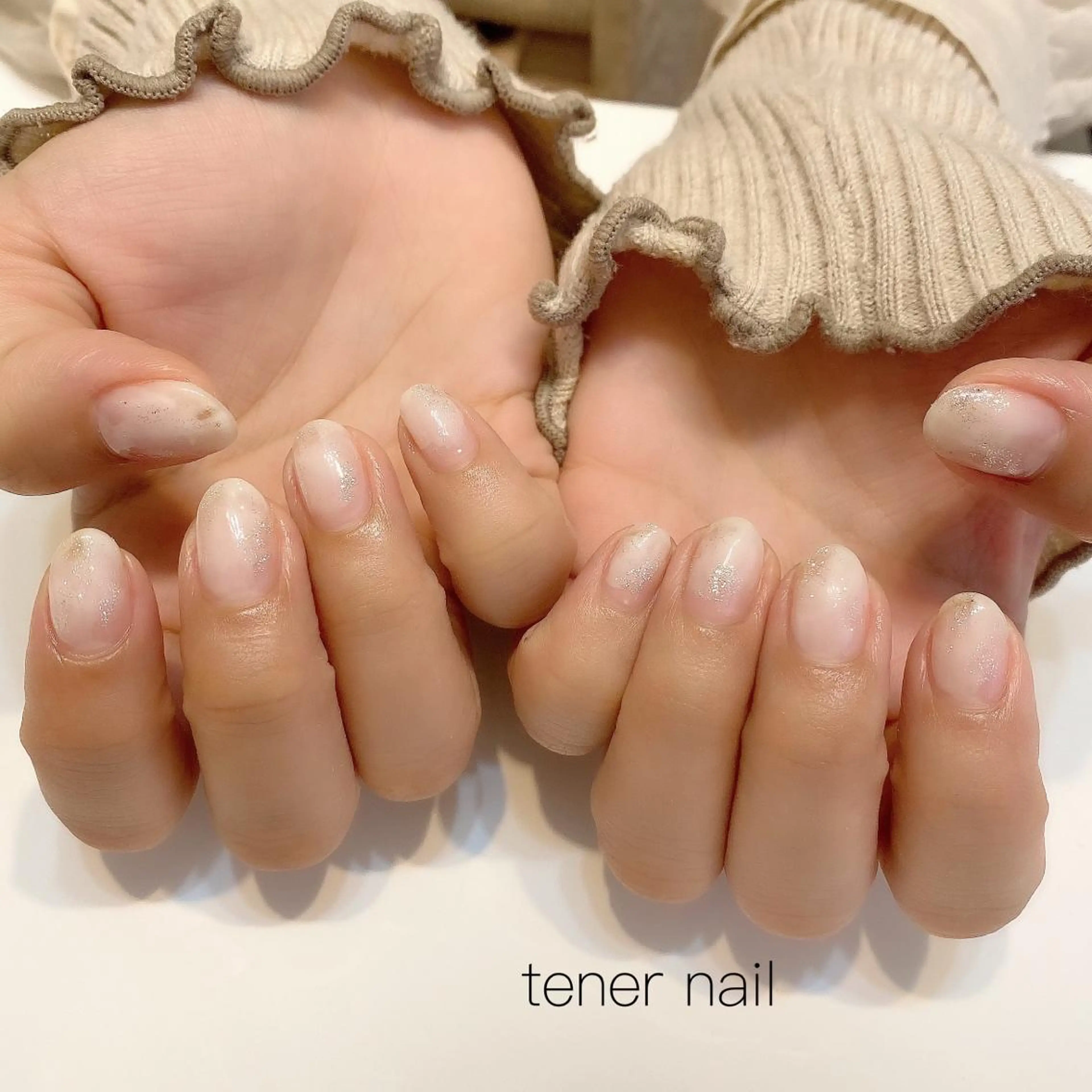 ネイル ラメ(グリッター) ニュアンスネイル テネルネイル tener nailのネイルデザイン
