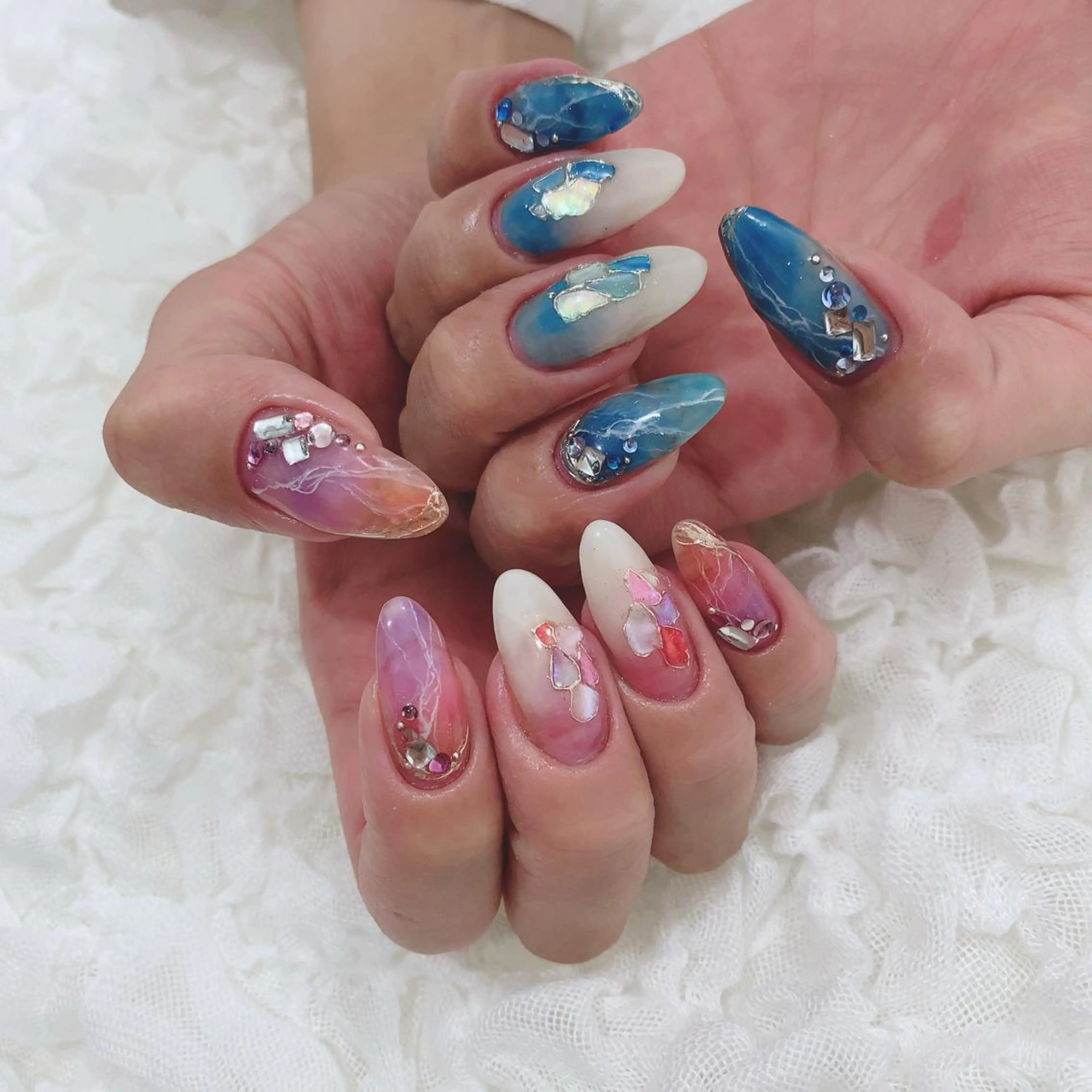 ネイル ミラーネイル ハンドネイル SOL NAILのネイルデザイン