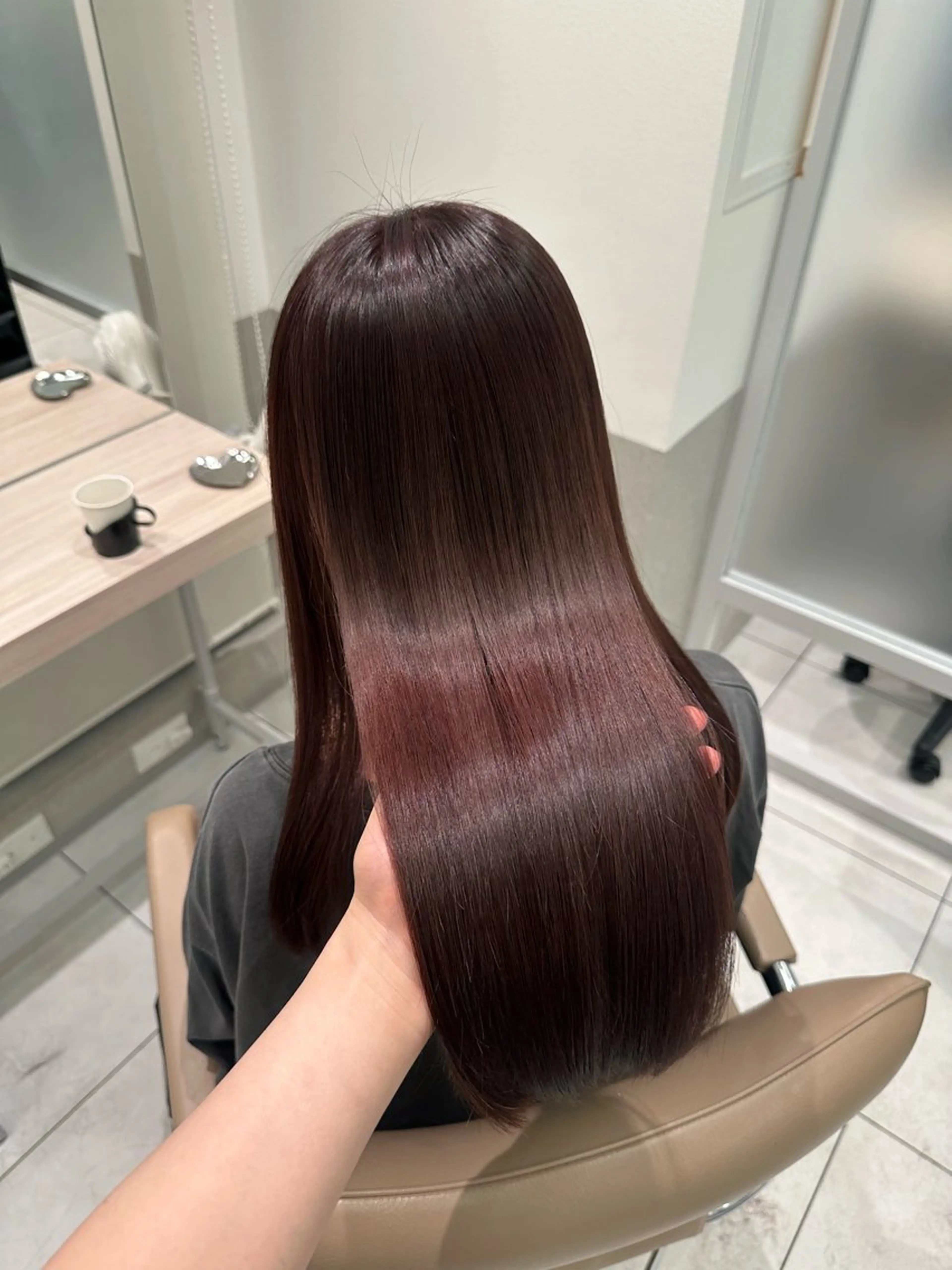 ロング カラー 縮毛矯正 ヘアカラー トリートメント 池袋/透明感カラー 🎀Yuri🎀のヘアスタイル