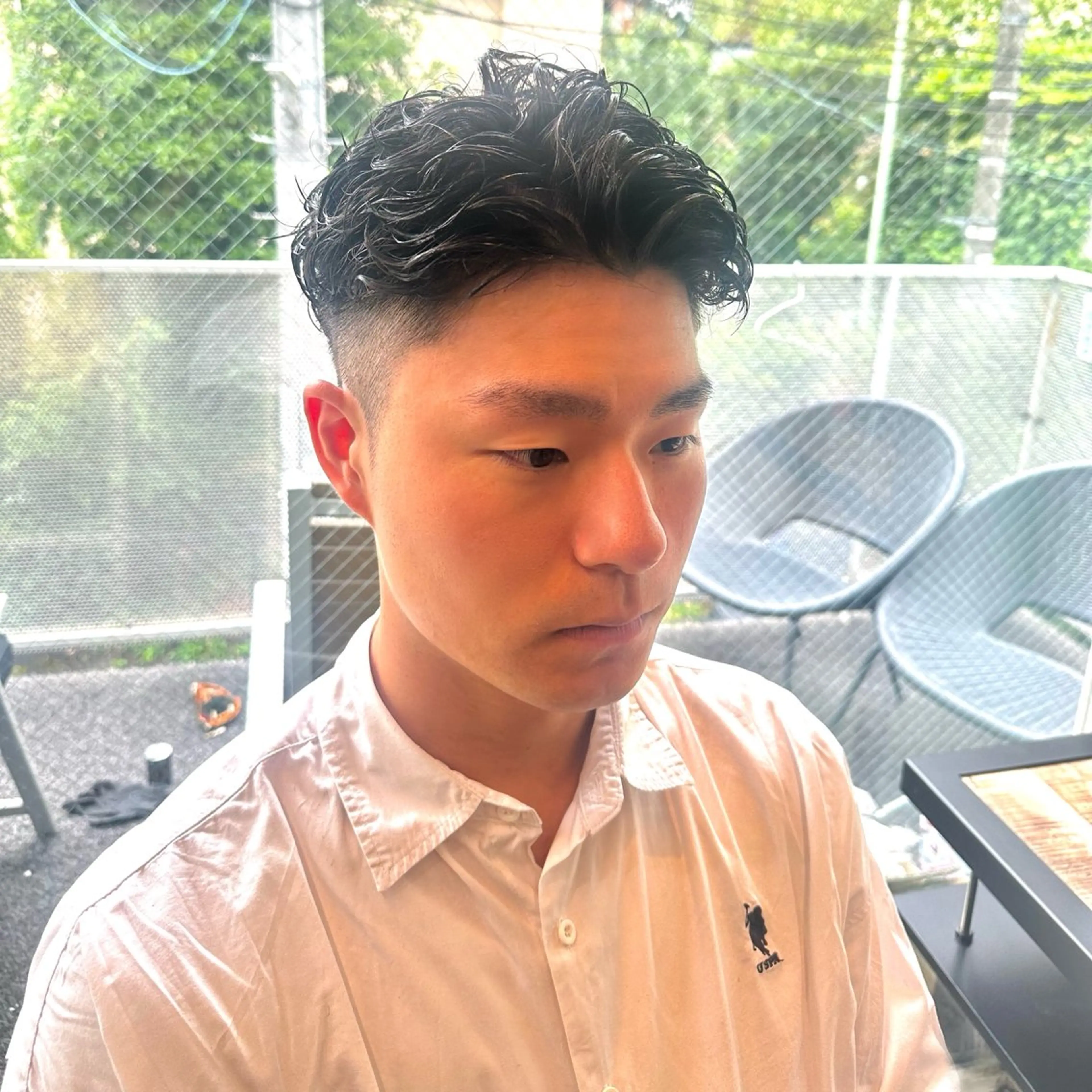 ショート パーマ メンズ フェードカット メンズパーマ カット パーマ トリートメント ツイスパ/メンズ パーマ/歩夢のヘアスタイル